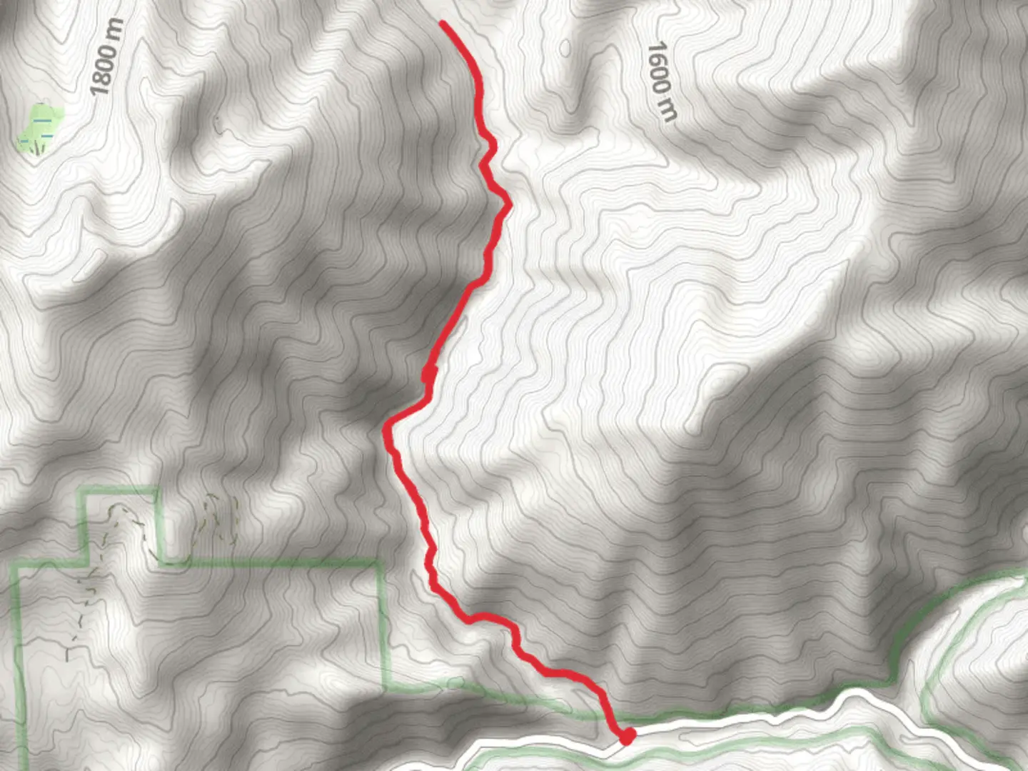 An image depicting the trail North Fork Coffee Creek Out and Back and its surrounding area.
