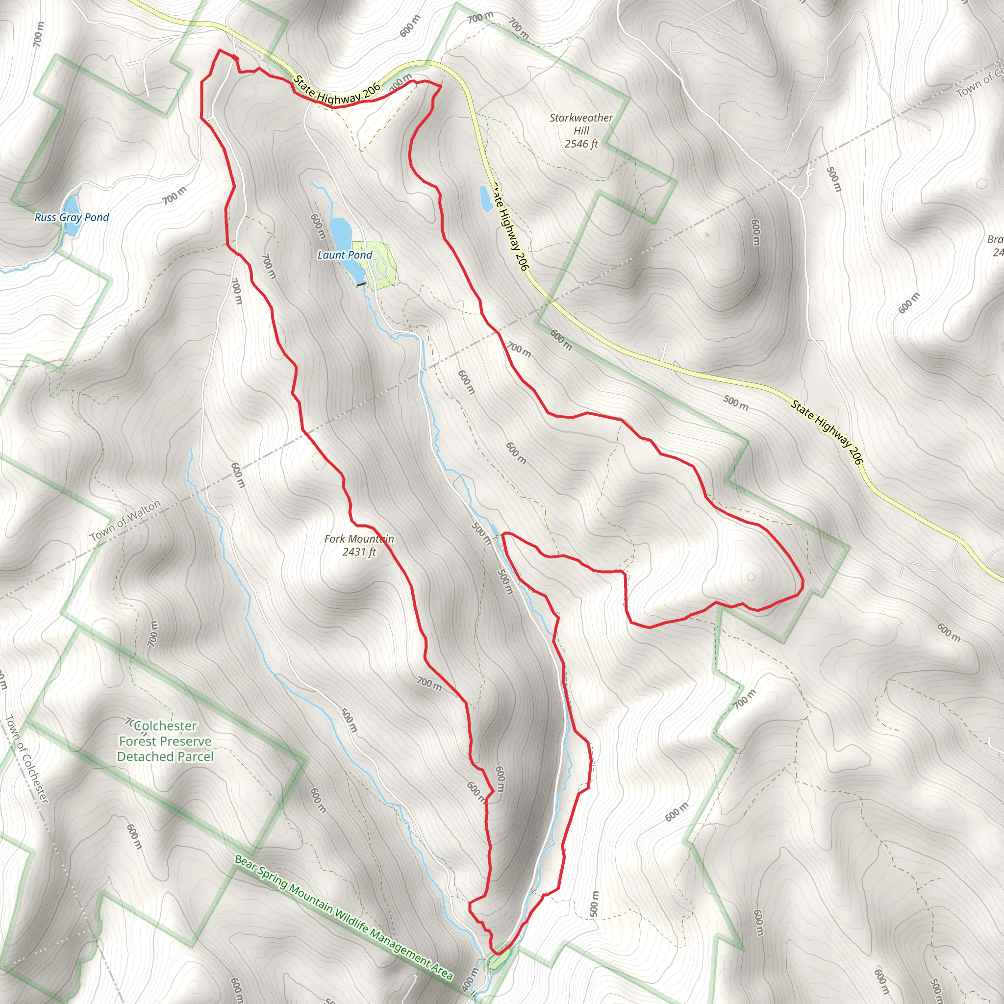 Fork Mountain Loop mobile static map
