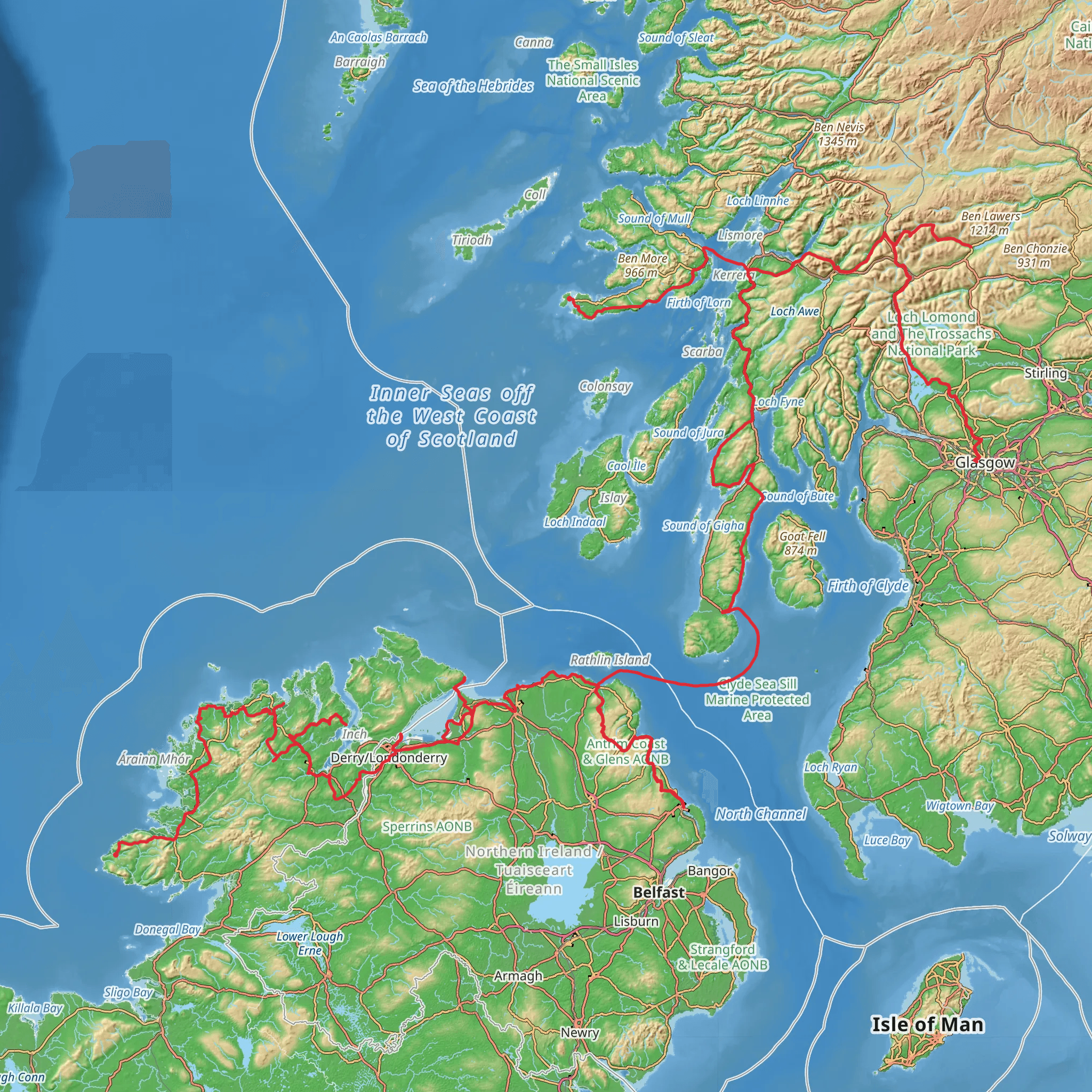 Slí Cholmcille mobile static map
