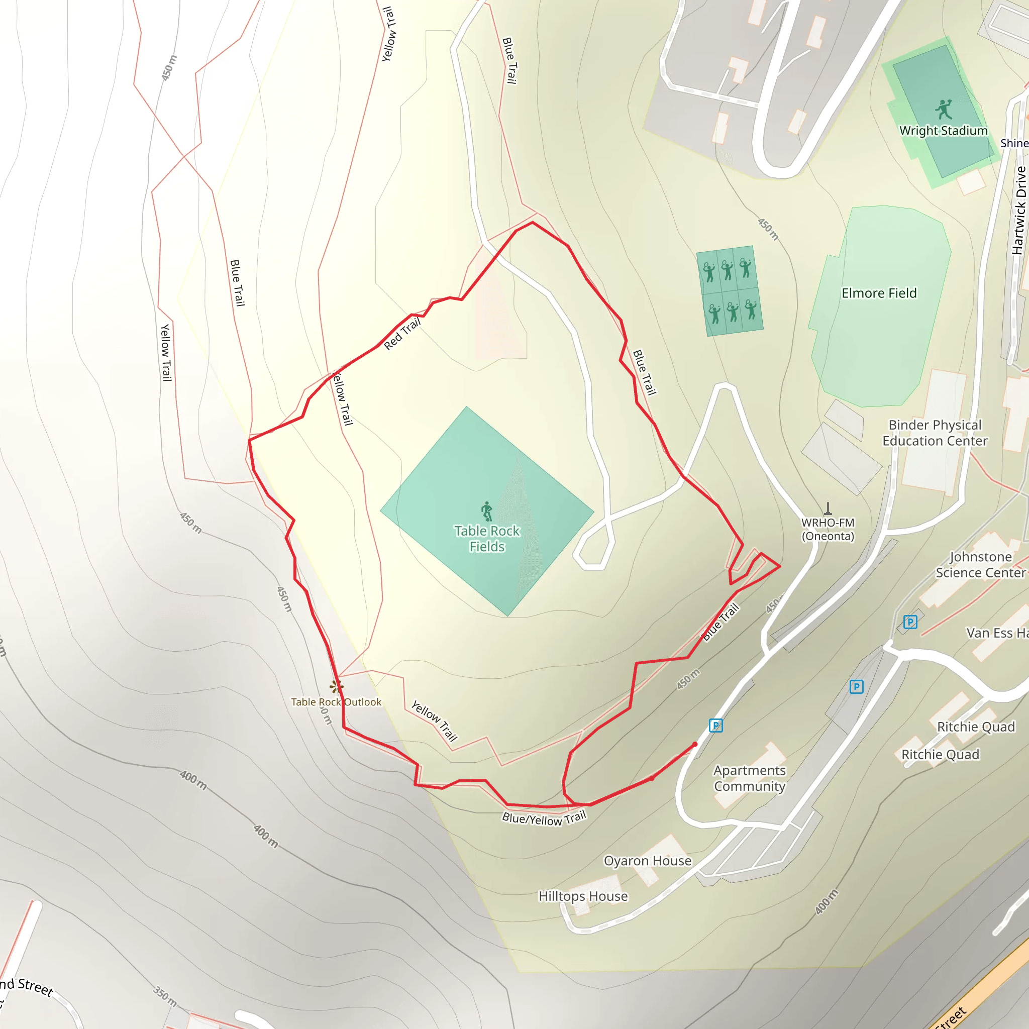 Table Rock Fields Loop mobile static map
