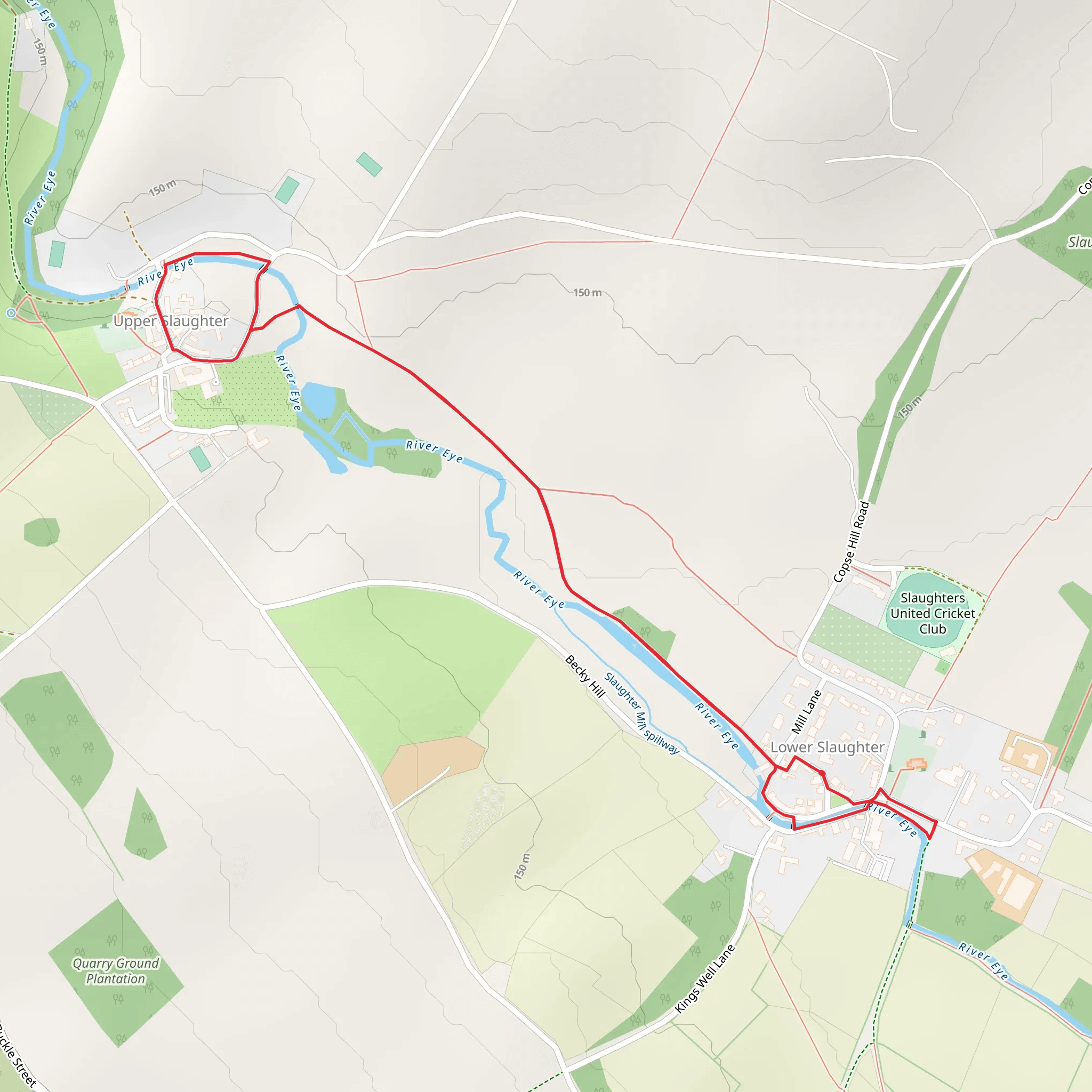 The Slaughters Loop mobile static map