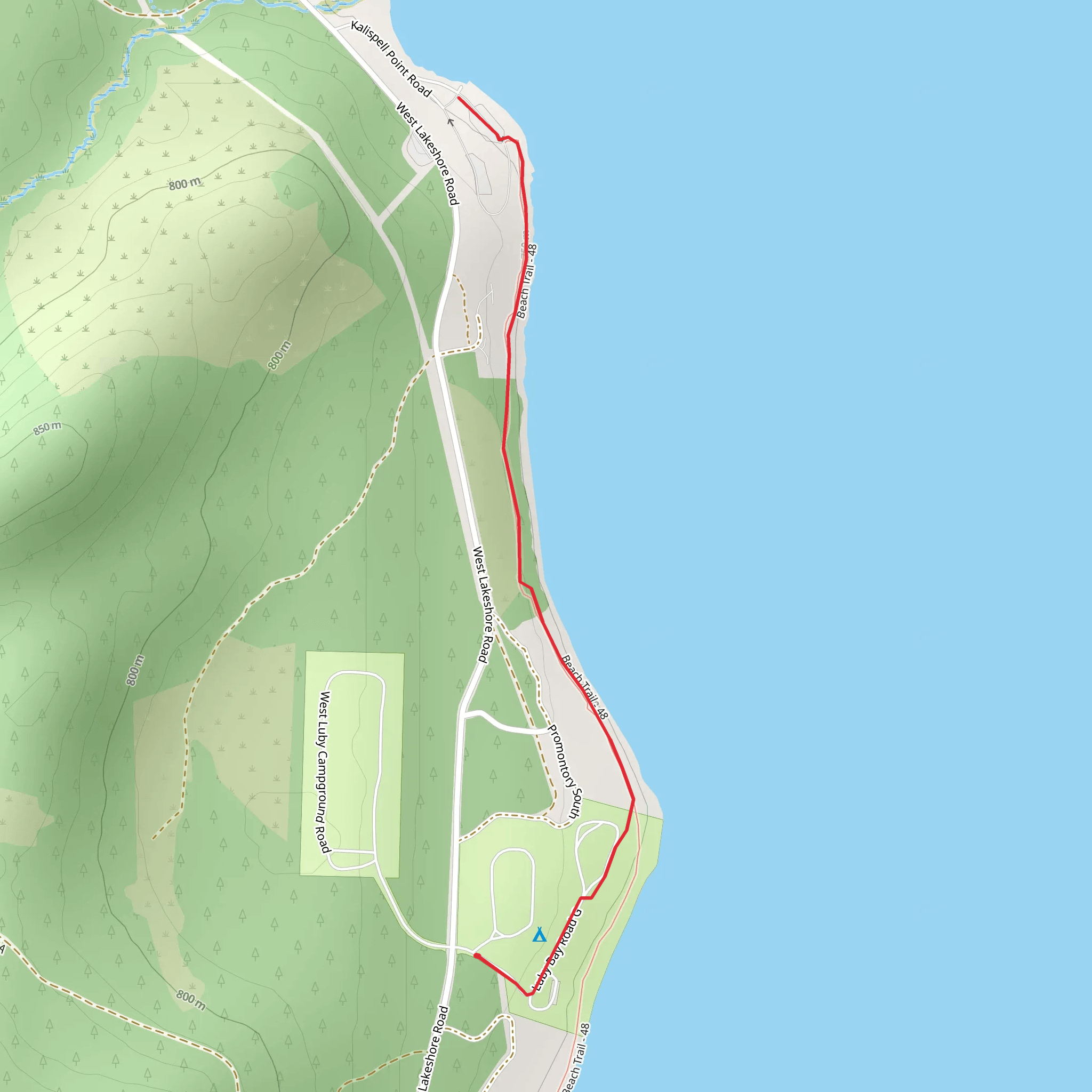 Luby Bay Campground mobile static map