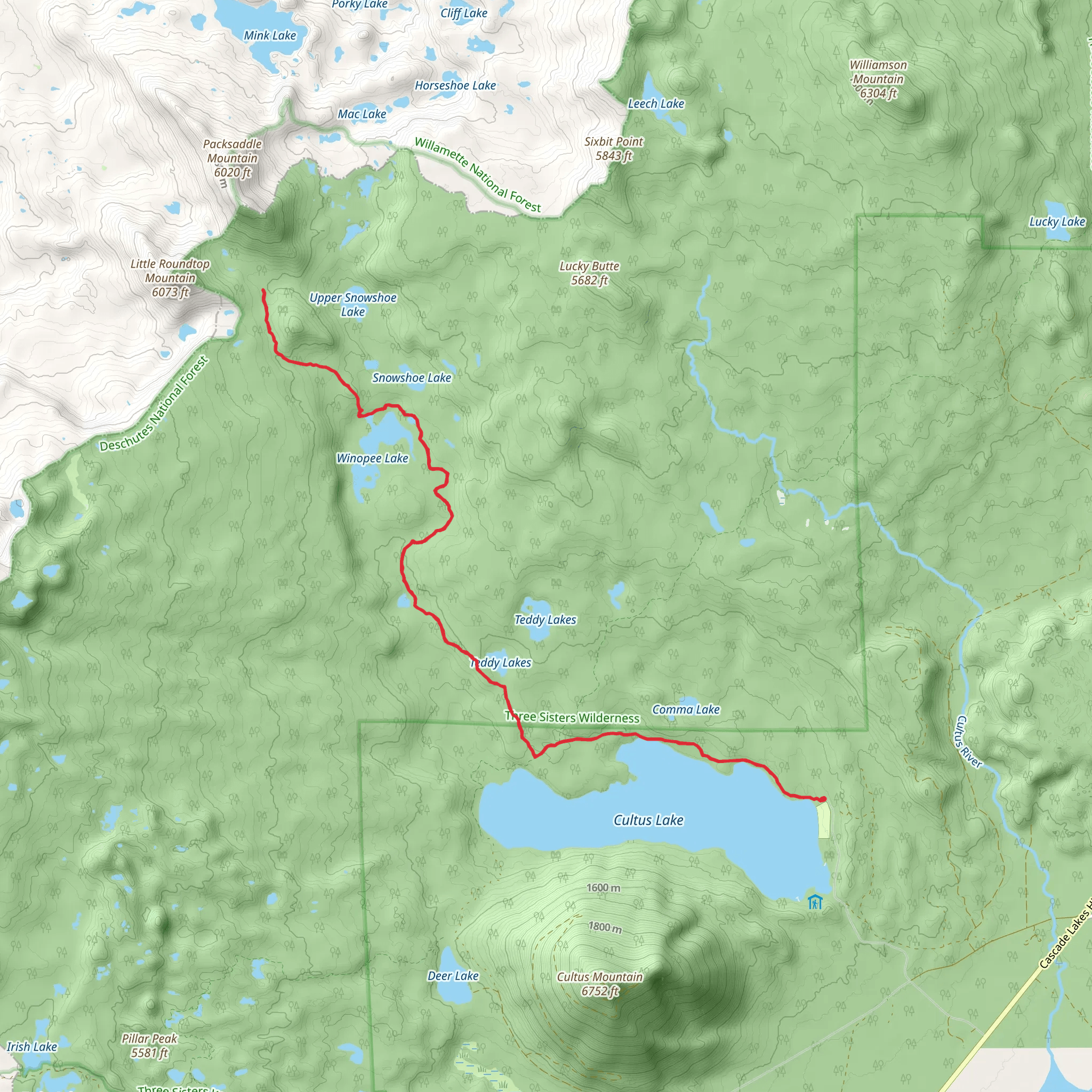 Winopee Lake Trail mobile static map