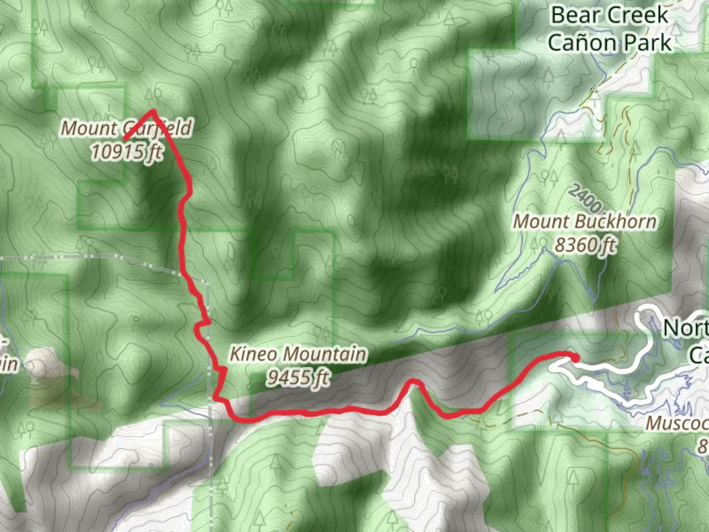 An image depicting the trail Mount Garfield via Gold Camp Road and its surrounding area.