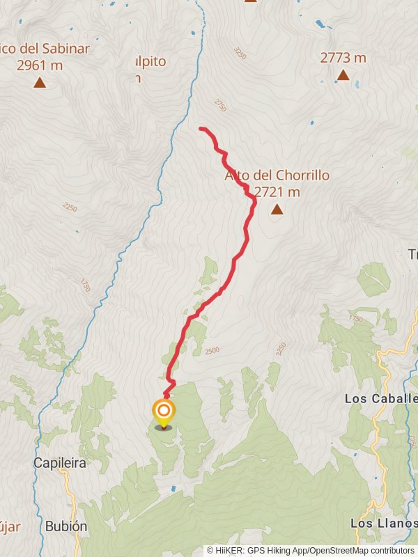 Hoya del Portillo - Refugio del Poqueira PR A 26 mobile static map