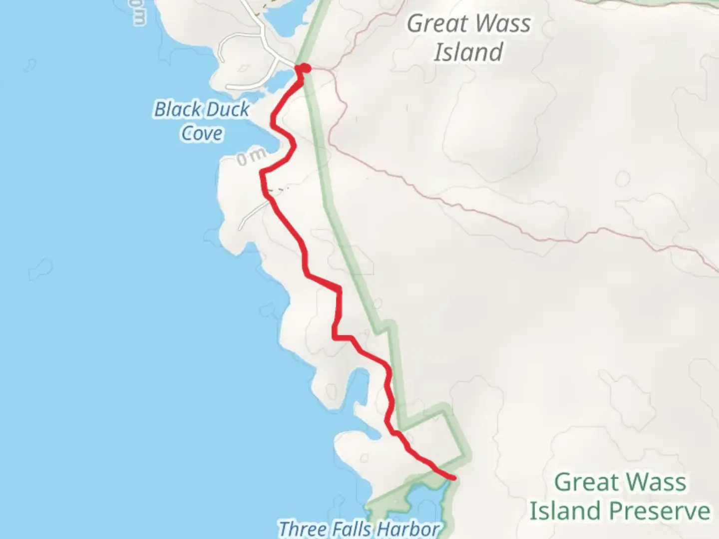 An image depicting the trail Great Wass Island Preserve Trail and its surrounding area.