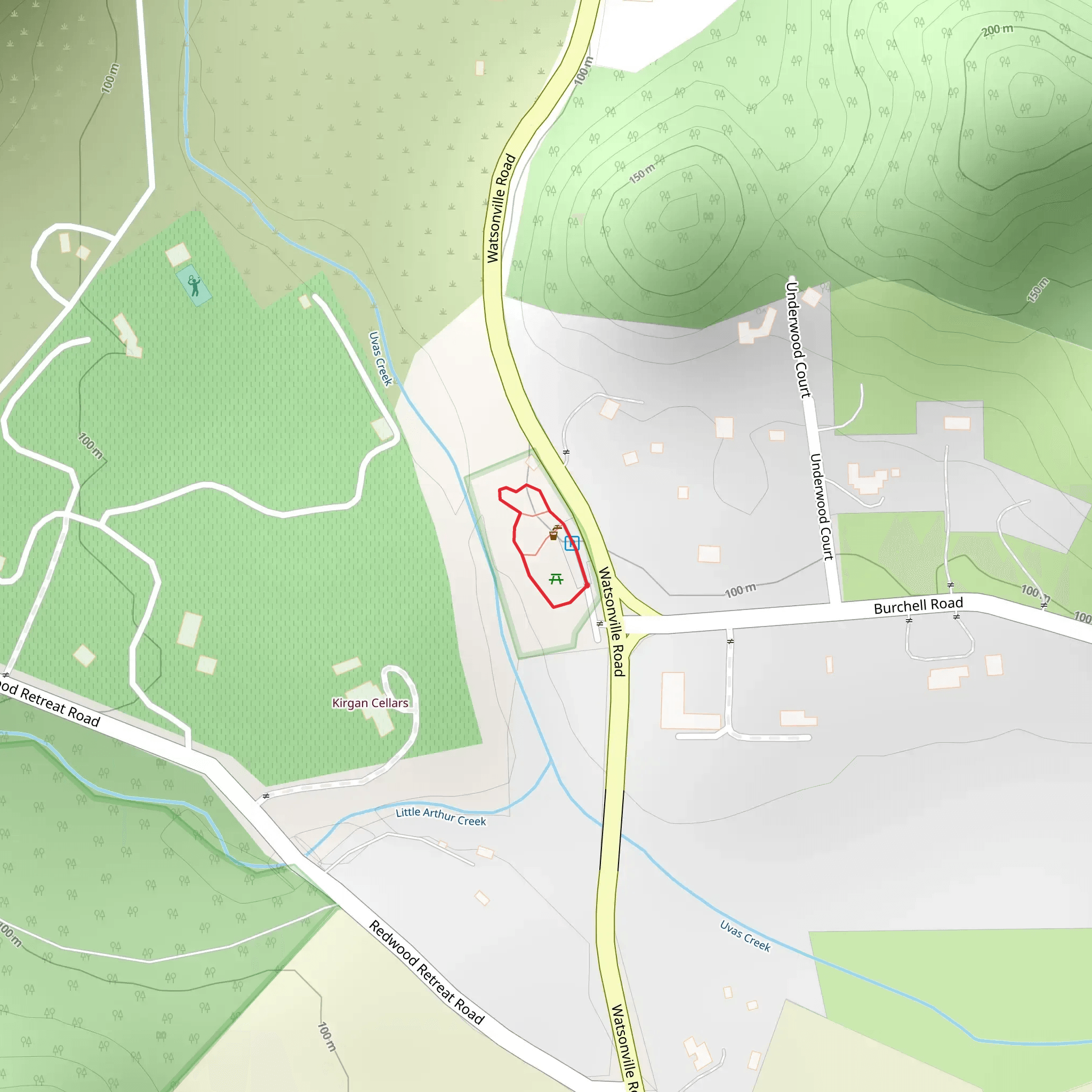 Watsonville Road Loop mobile static map