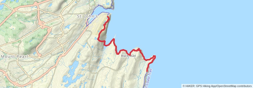 East Coast Trail stage 8 Map