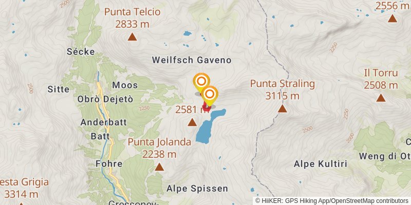 Tour Monte Rosa spur 1 Map
