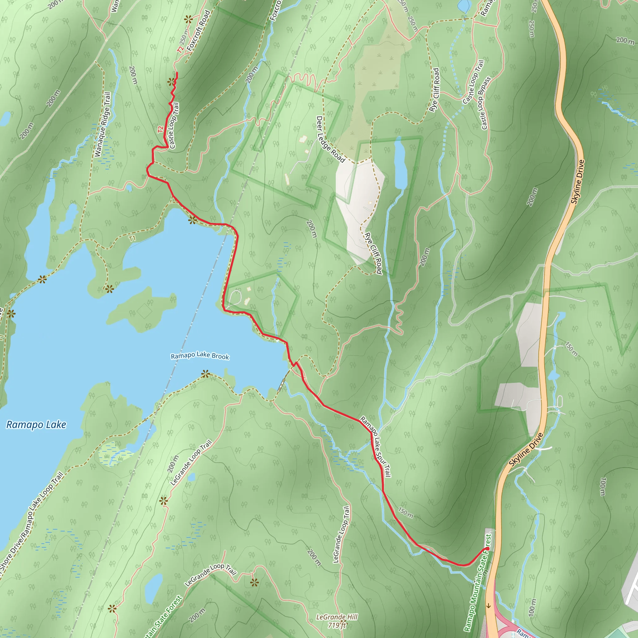Castle Point Trail mobile static map