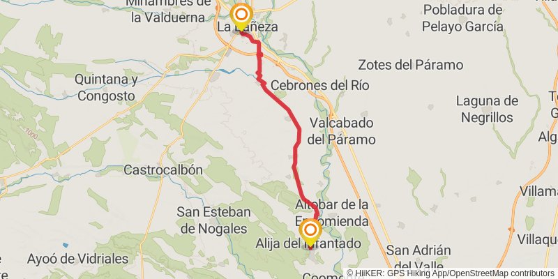 Via de la Plata stage 33 Map