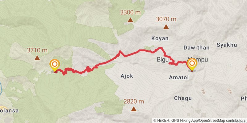 Great Himalayan Trail stage 31 Map