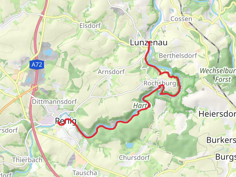 Penig to Lunzenau via Muldental Wanderweg