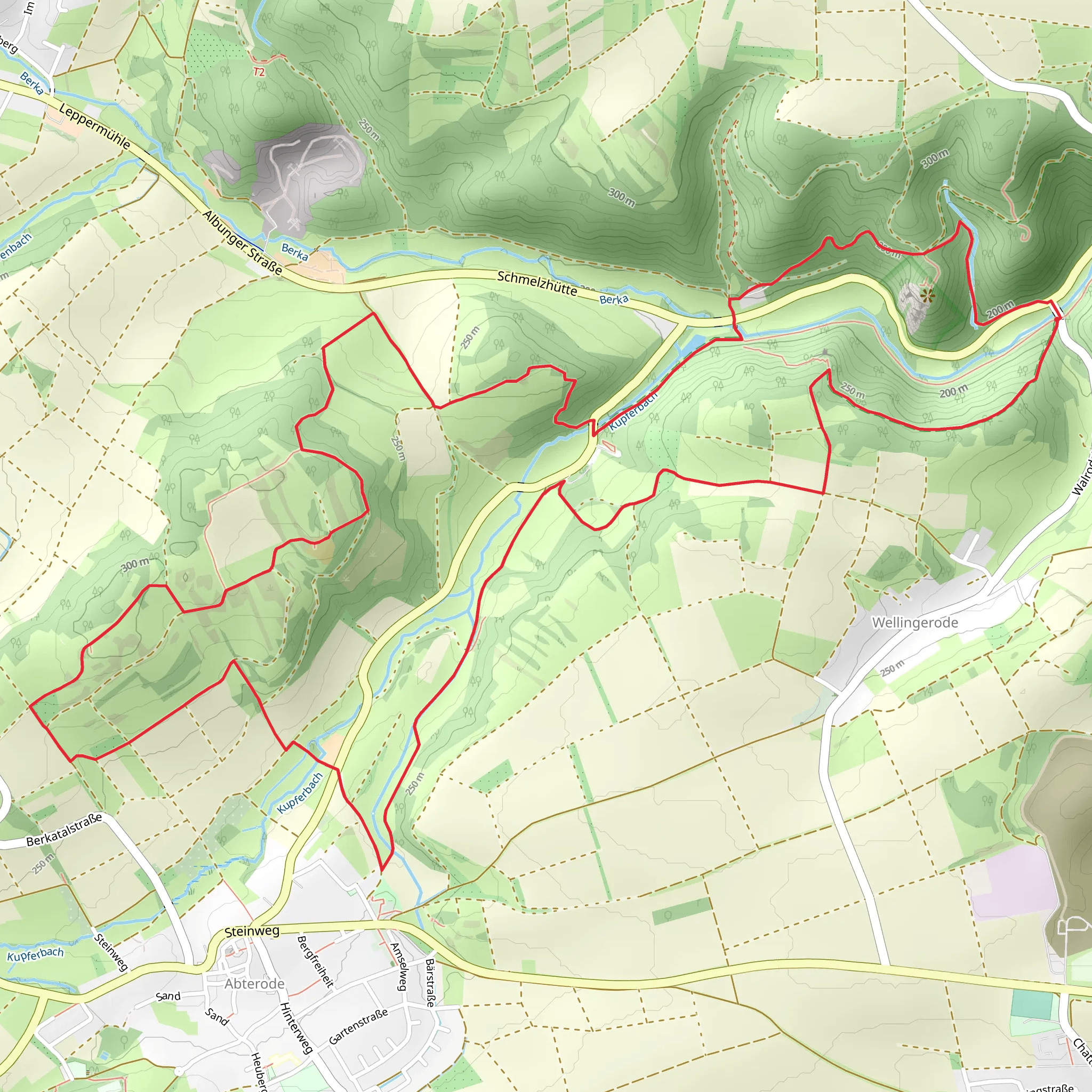 Ruine Bilstein, Krosselberg and Wichtellocher Loop via Meißner mobile static map