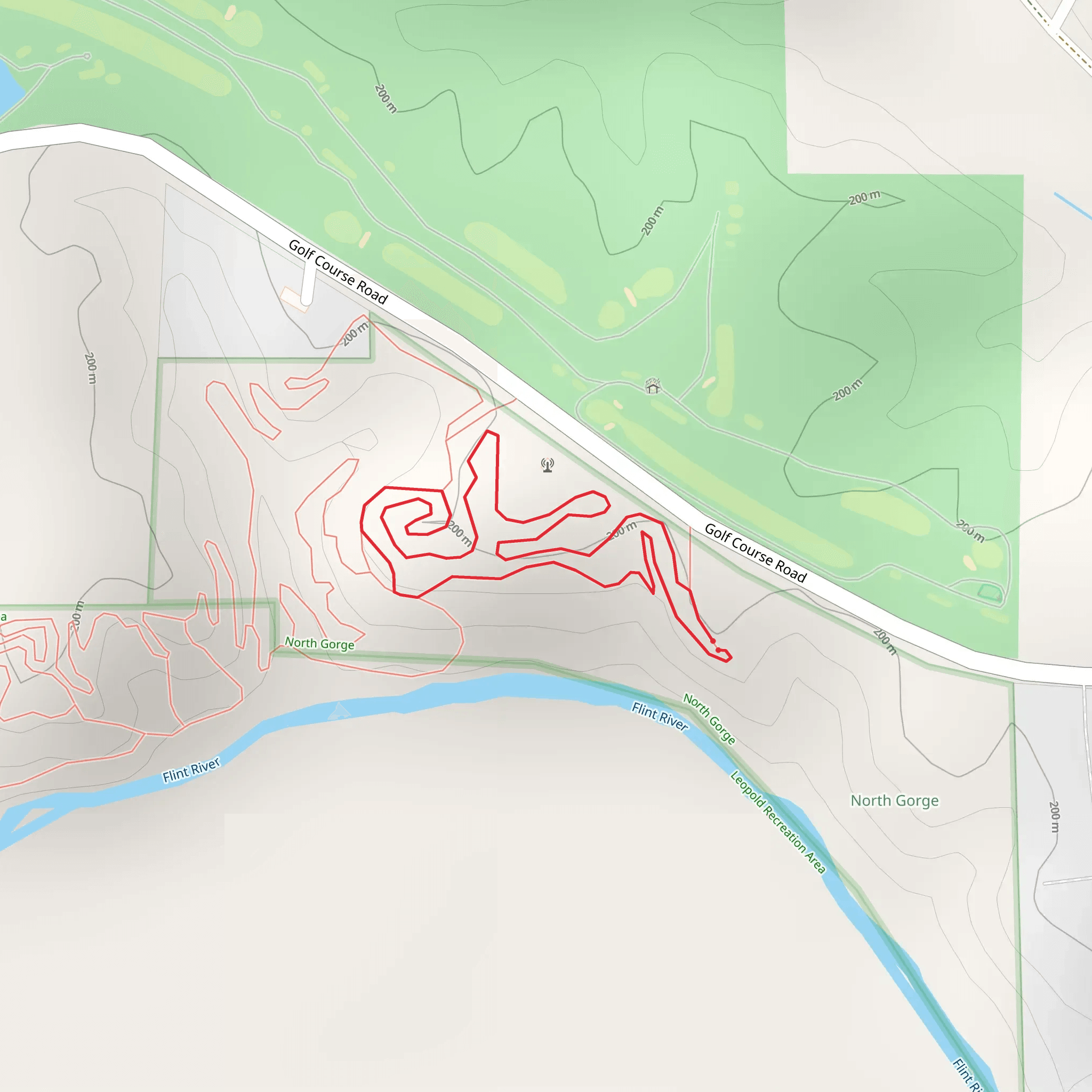 Golf Course Road and Flint Creek Loop mobile static map
