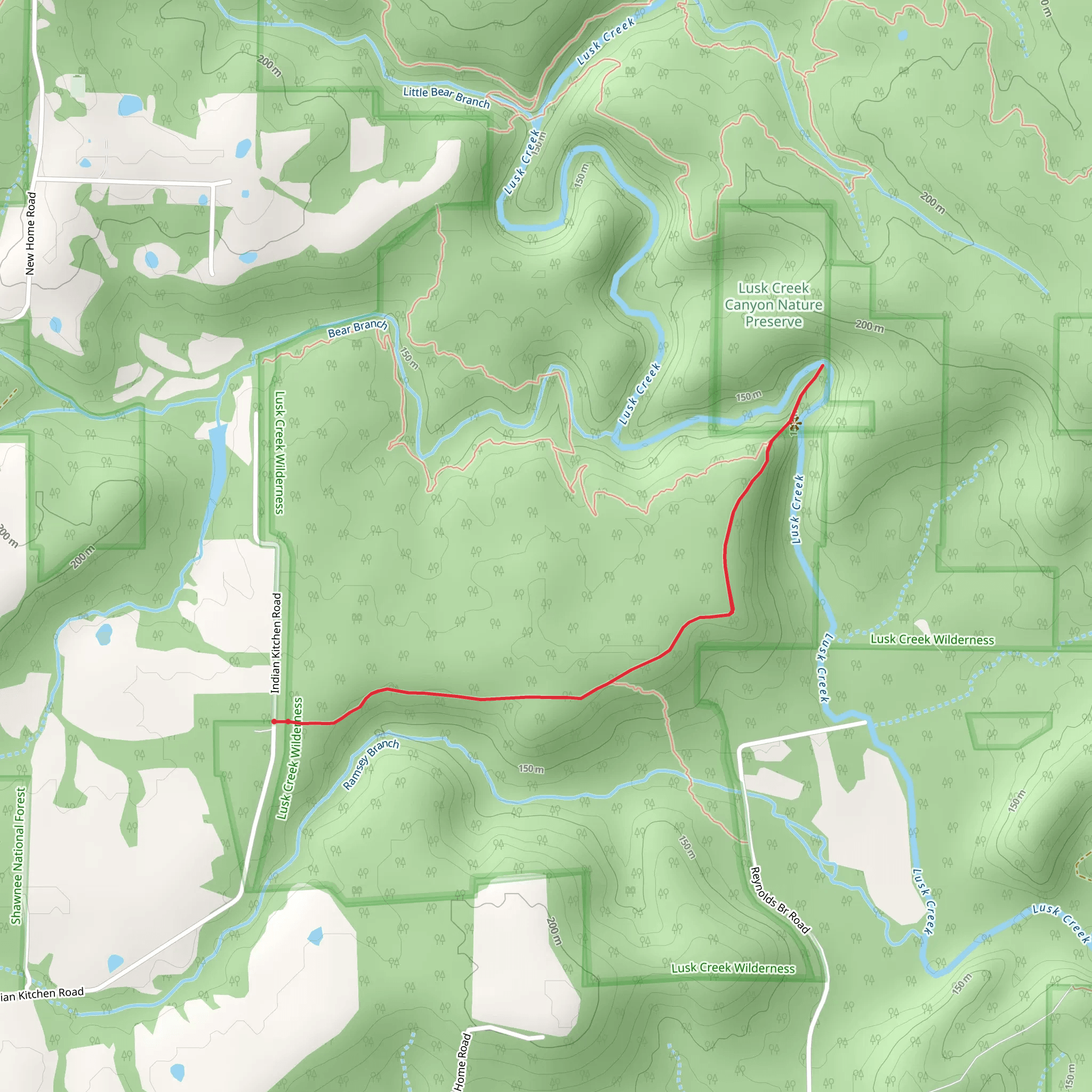 Lusk Creek Canyon Nature Preserve mobile static map