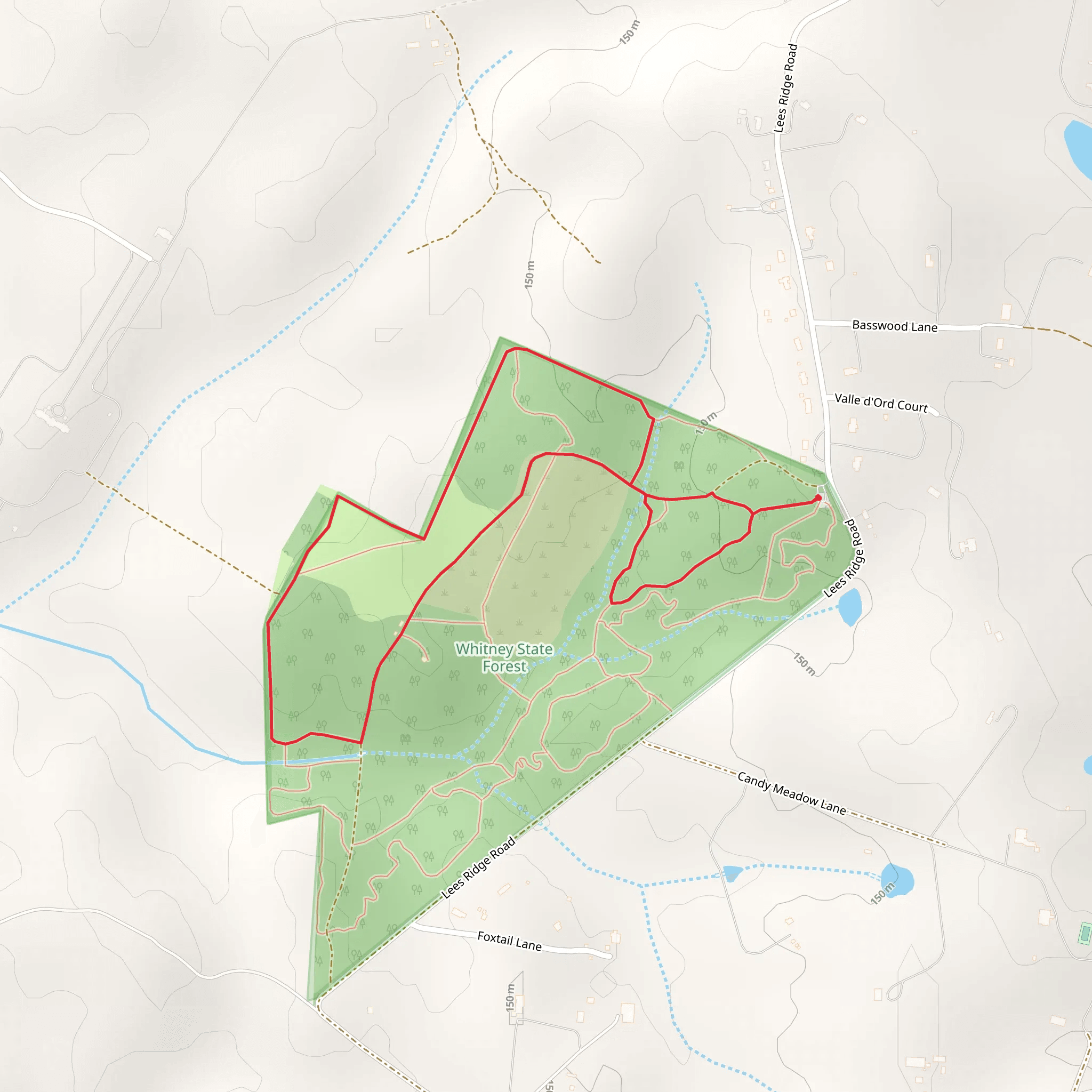 Lees Ridge Road Loop mobile static map