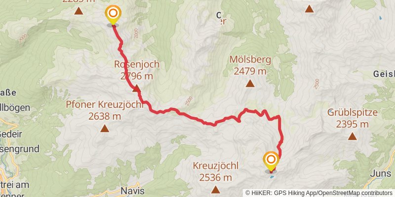 Dream Path - Traumpfad - Munich to Venice stage 11 Map