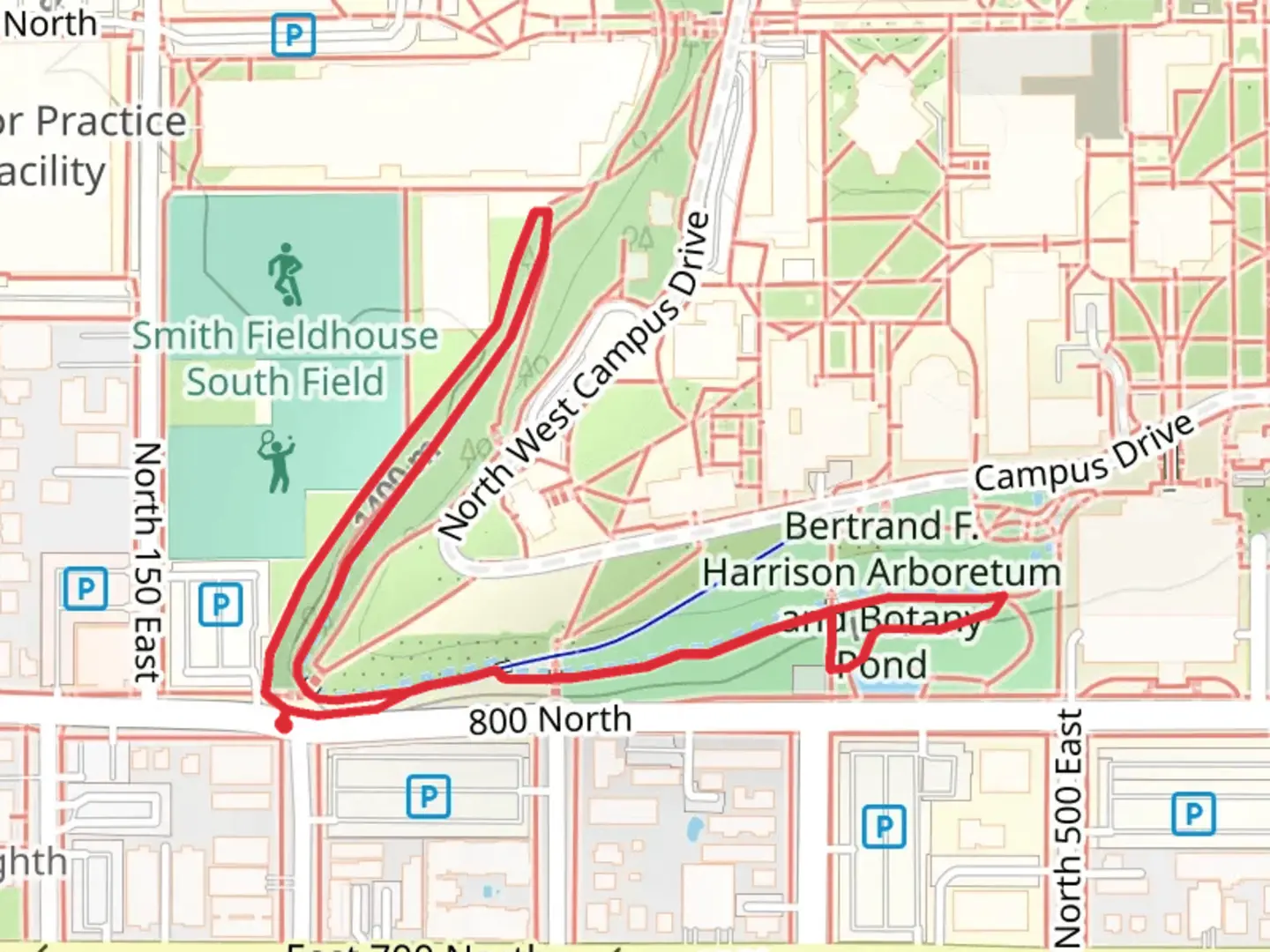 An image depicting the trail Bertrand F Harrison Arboretum and Botany Pond Loop and its surrounding area.