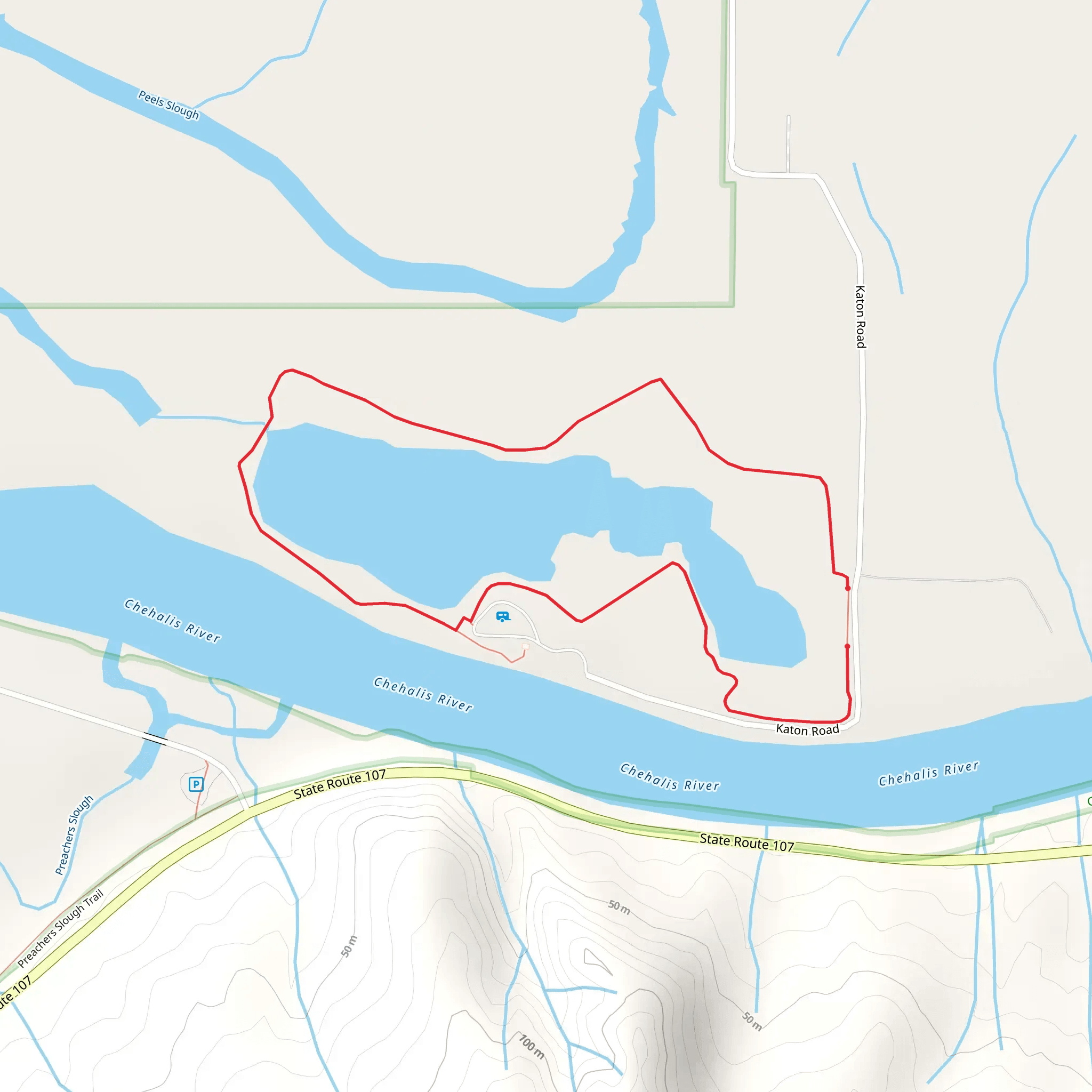Lake Quigg Loop mobile static map