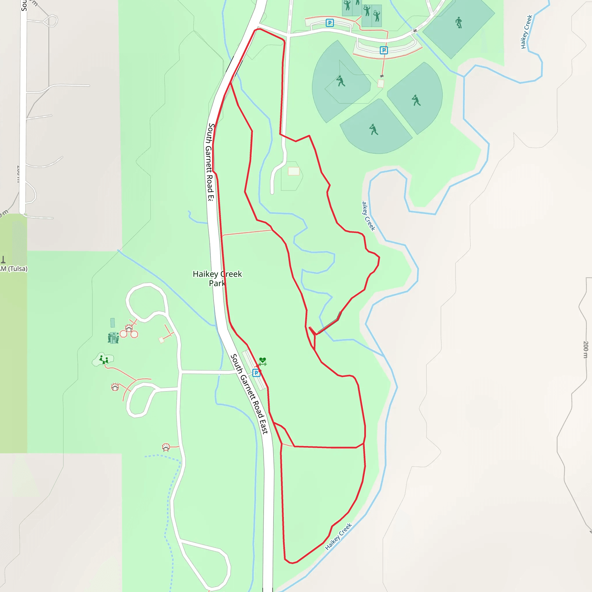 Haikey Creek Park Loop mobile static map