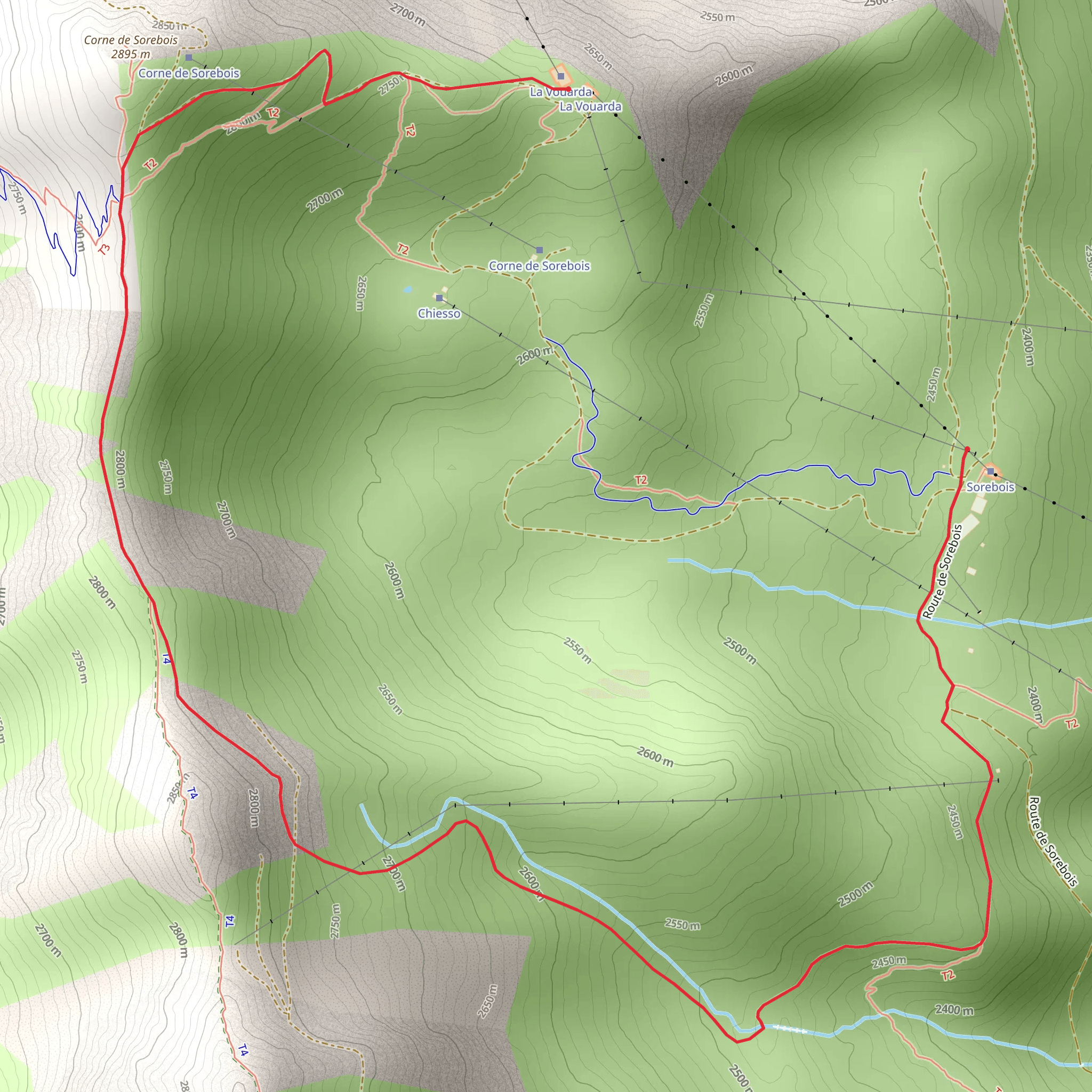 Corne de Sorebois mobile static map