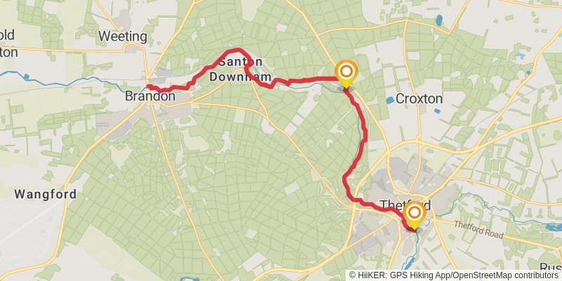 Little Ouse Path stage 2 Map