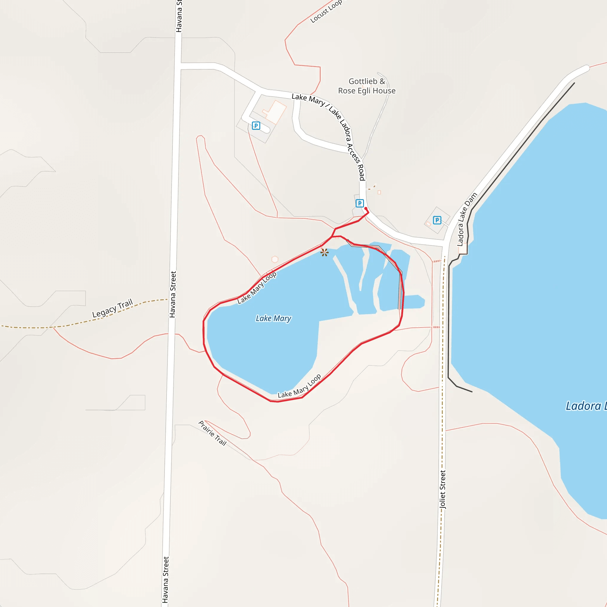 Lake Mary Loop mobile static map