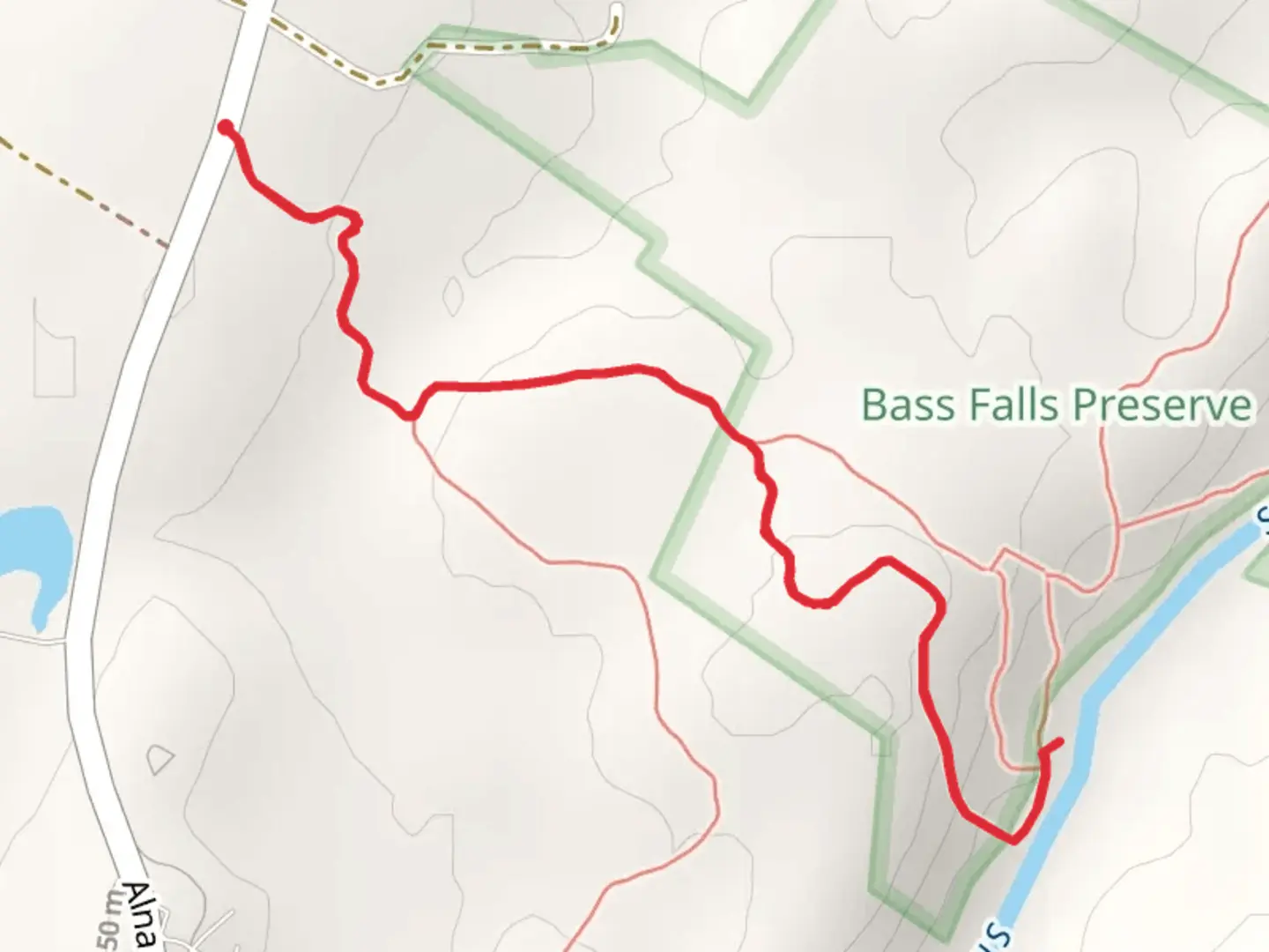 An image depicting the trail Sheepscot River from Alna Road and its surrounding area.