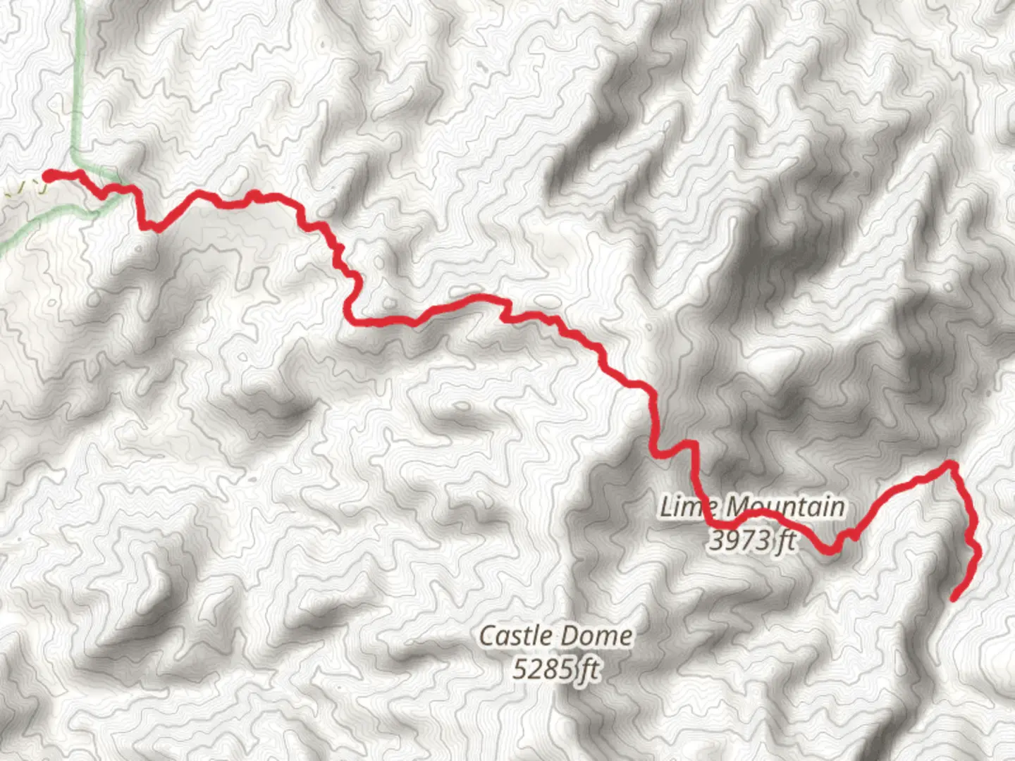 An image depicting the trail Reavis Ranch Trail Out and Back and its surrounding area.