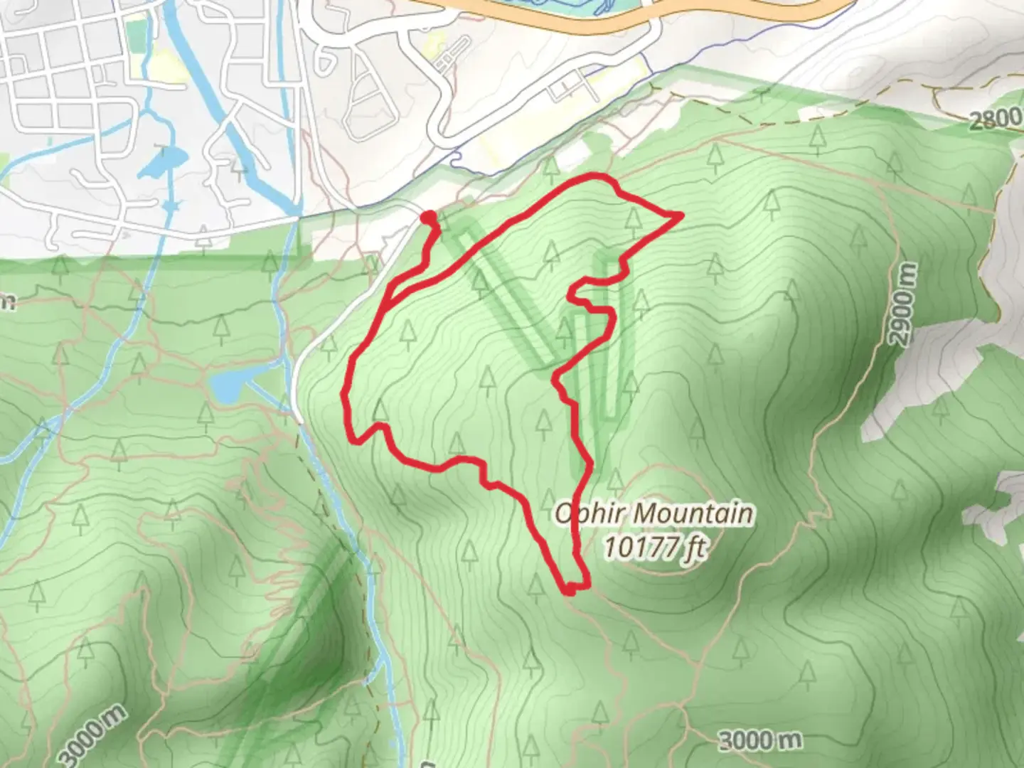 An image depicting the trail Henry Recen Loop and its surrounding area.
