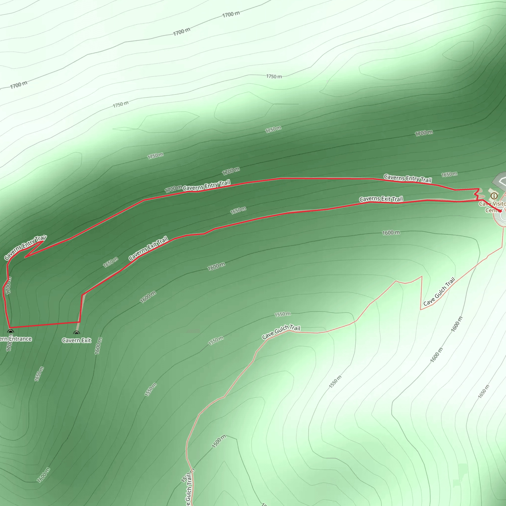 Cave Mountain Loop mobile static map