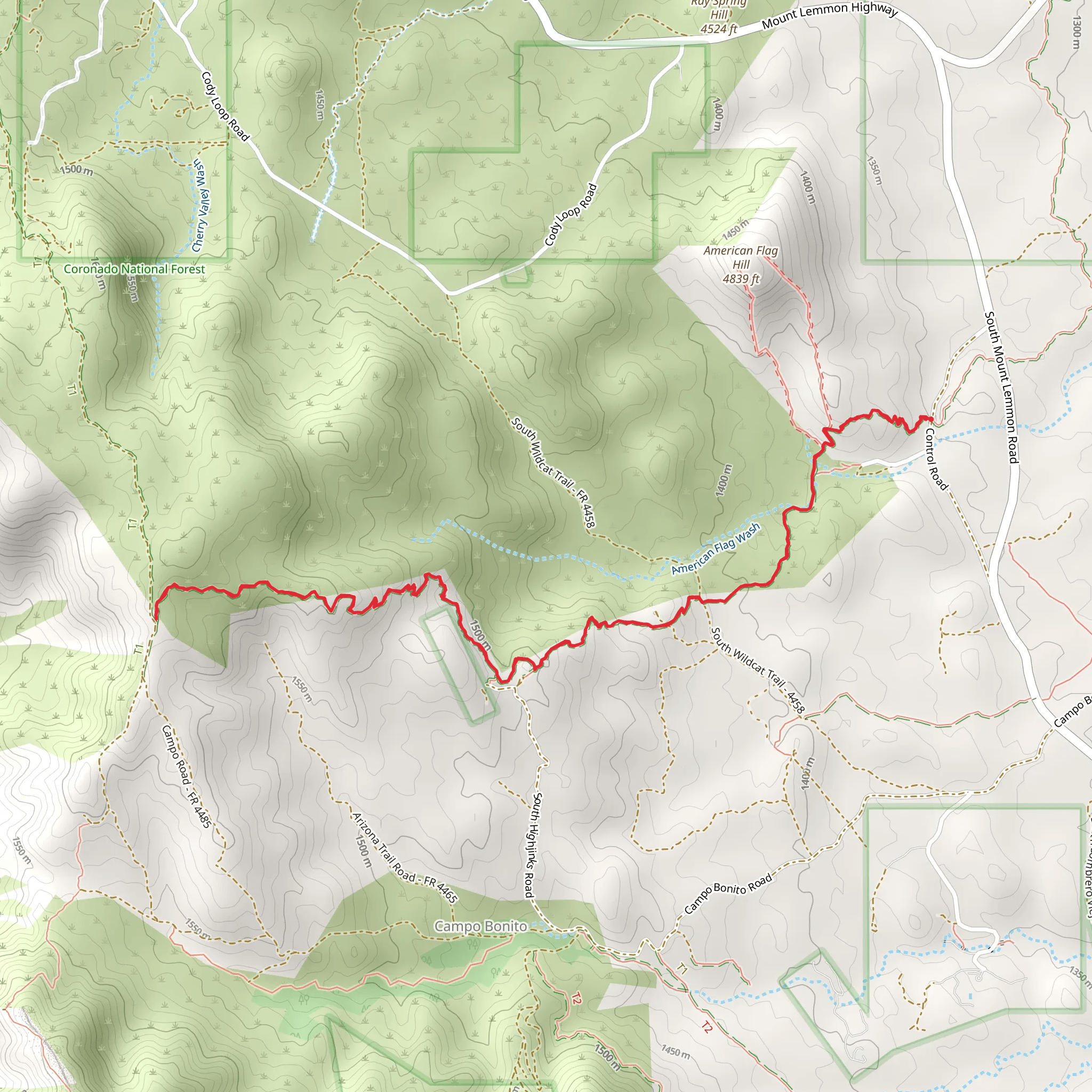Cody Trail mobile static map