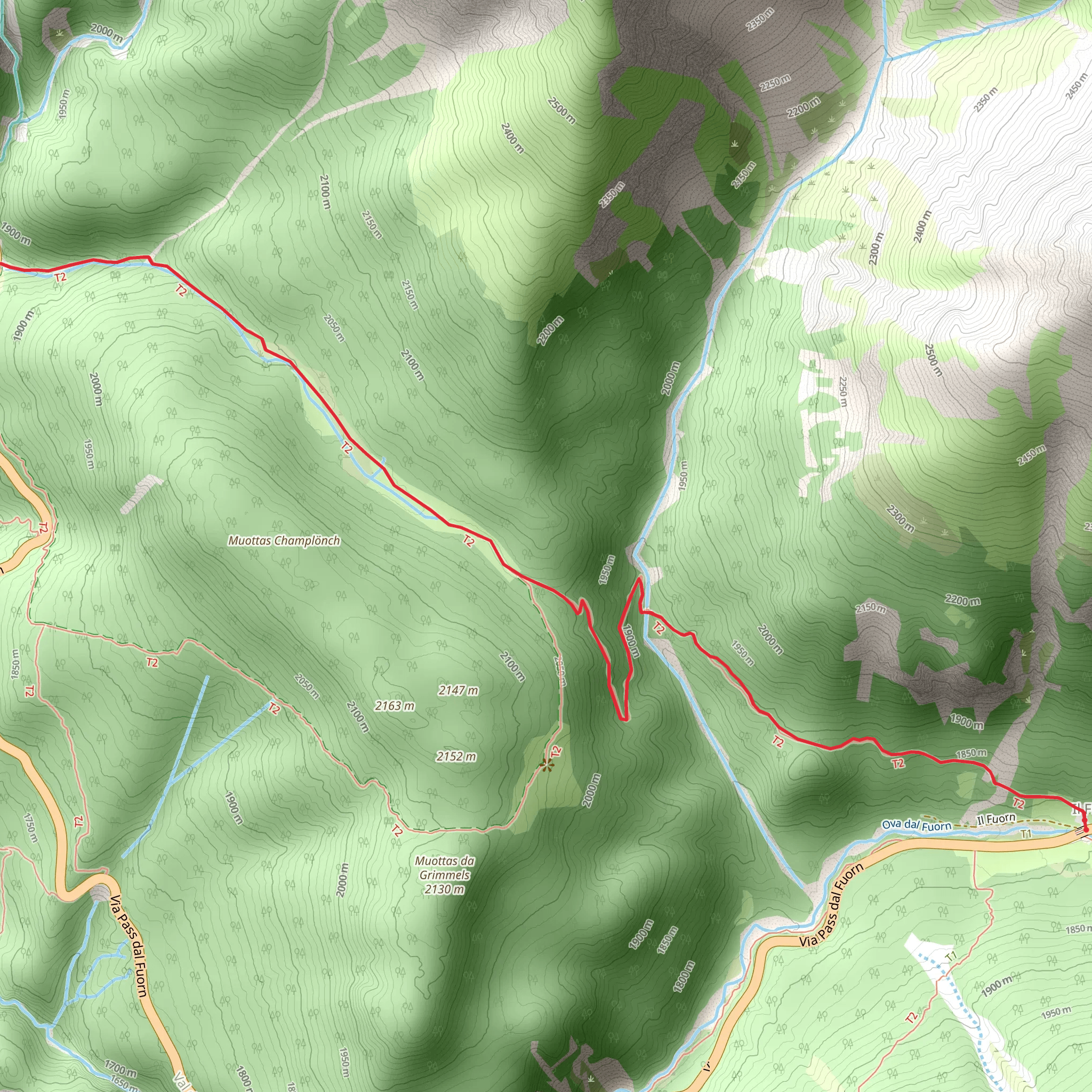 Kinderpfad Champlönch Trail mobile static map
