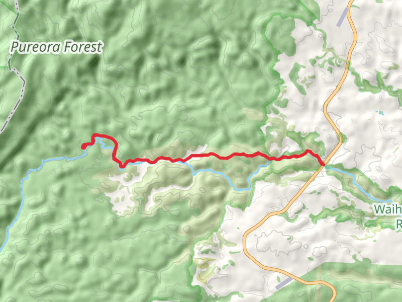 Waihaha Hut Track mobile static map