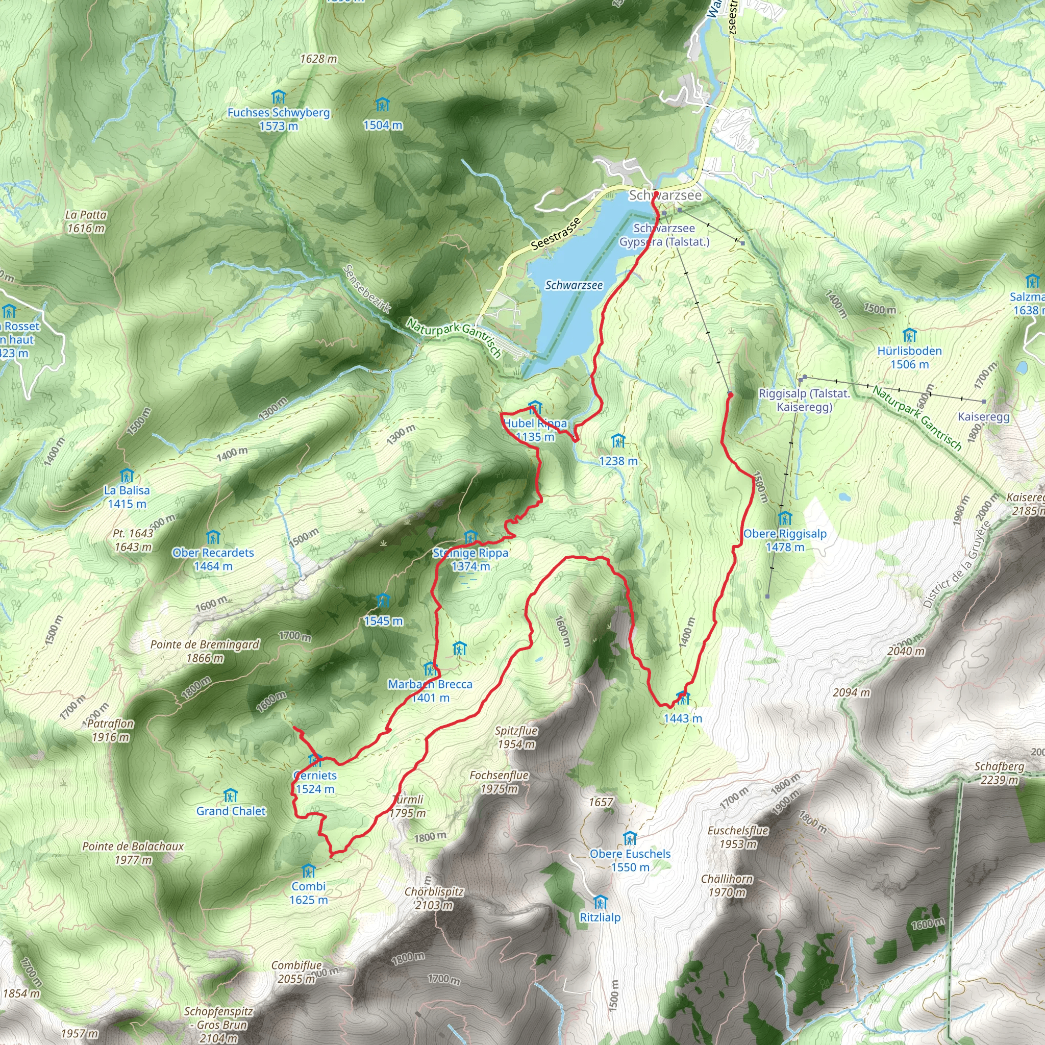 Breccaschlund-Panoramaweg mobile static map