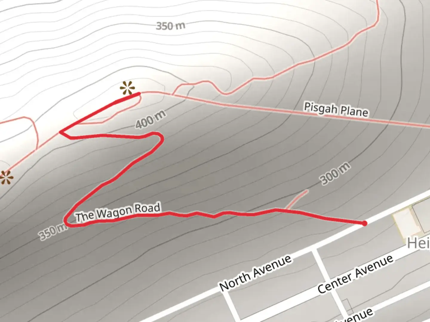 An image depicting the trail The Wagon Road and its surrounding area.