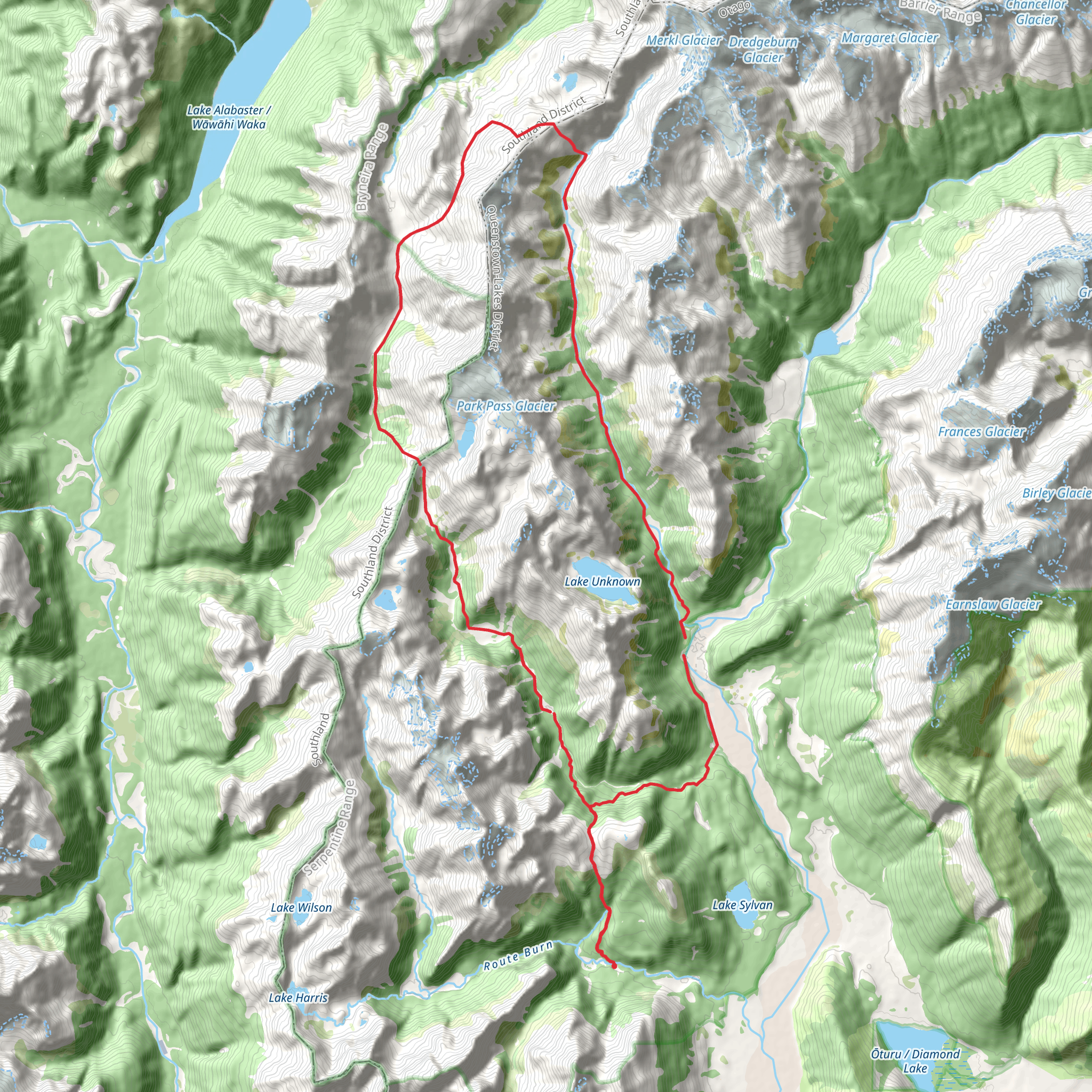Five Passes Route mobile static map