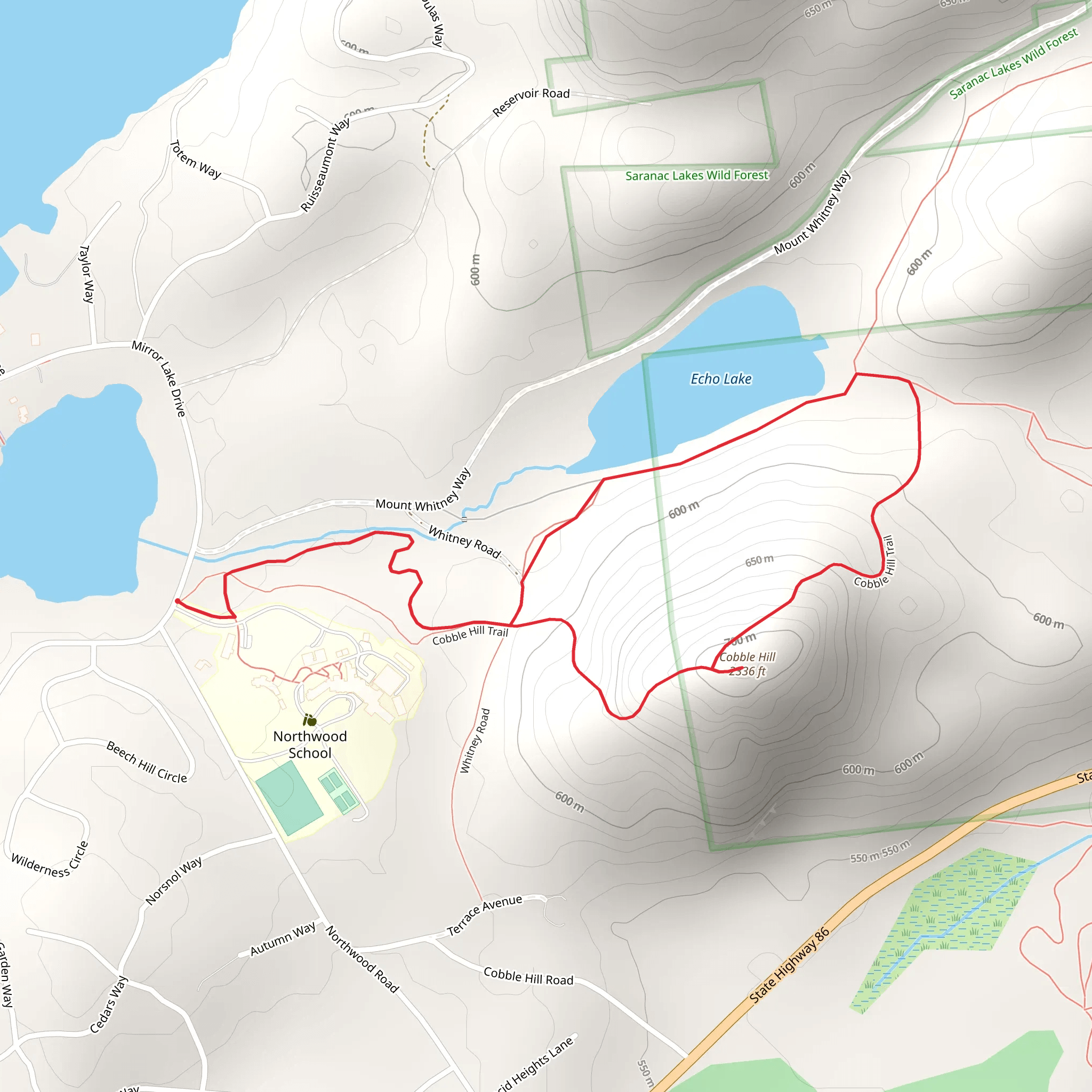 Cobble Hill Loop Trail mobile static map