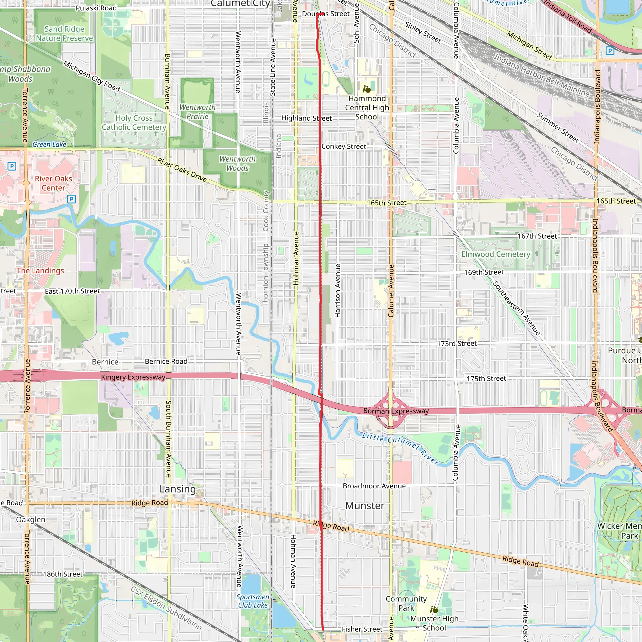 Monon Trail mobile static map