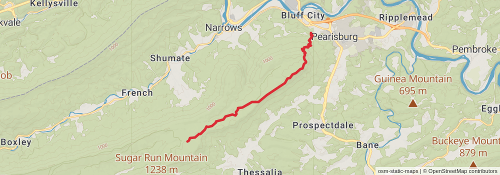 American Perimeter Trail - Southern Appalachian Primary stage 32 Map