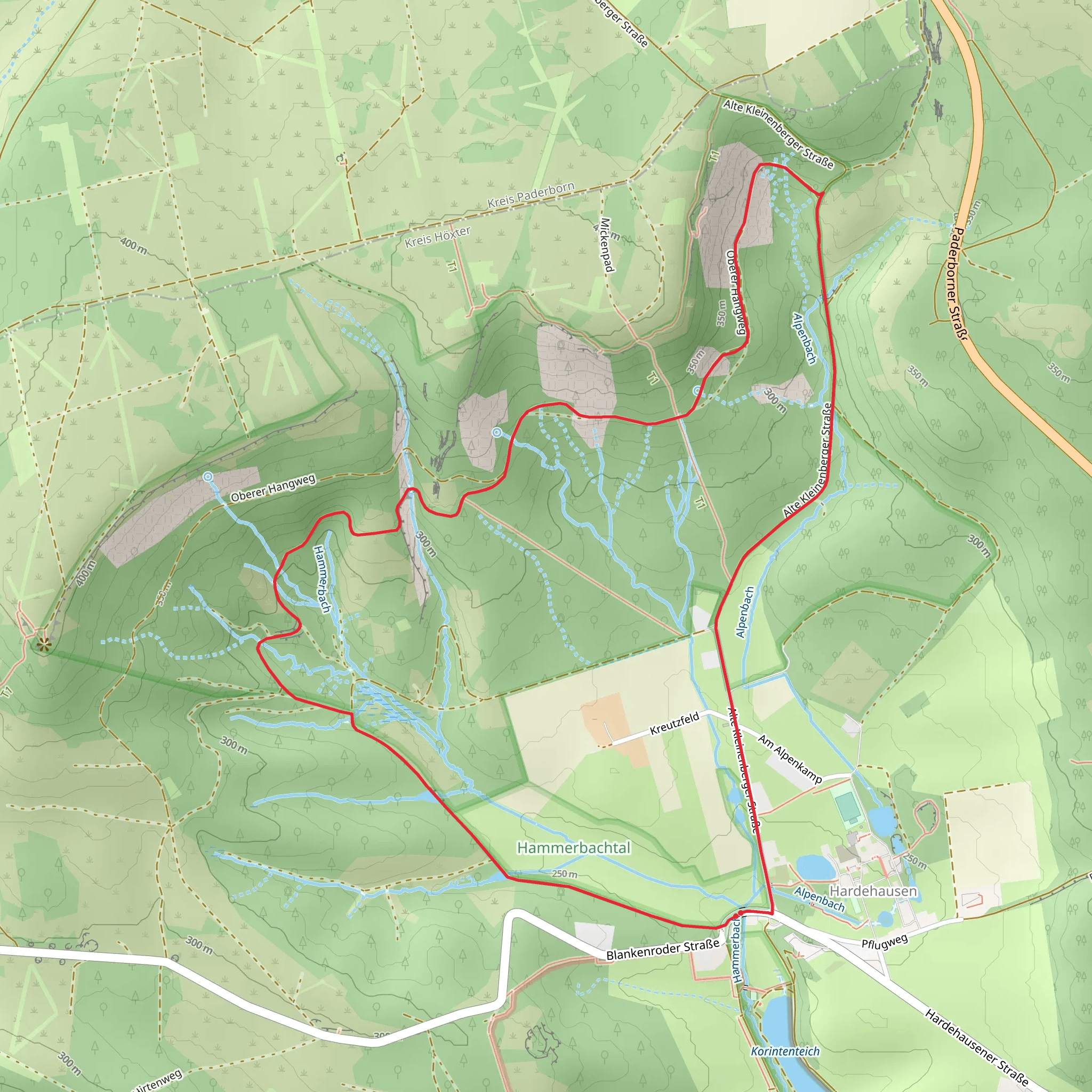 Rundwanderweg Hardehausen mobile static map