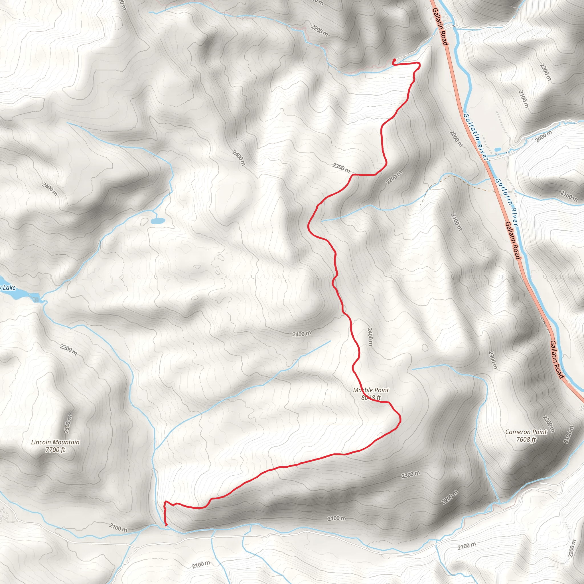 Marble Mountain Trail mobile static map