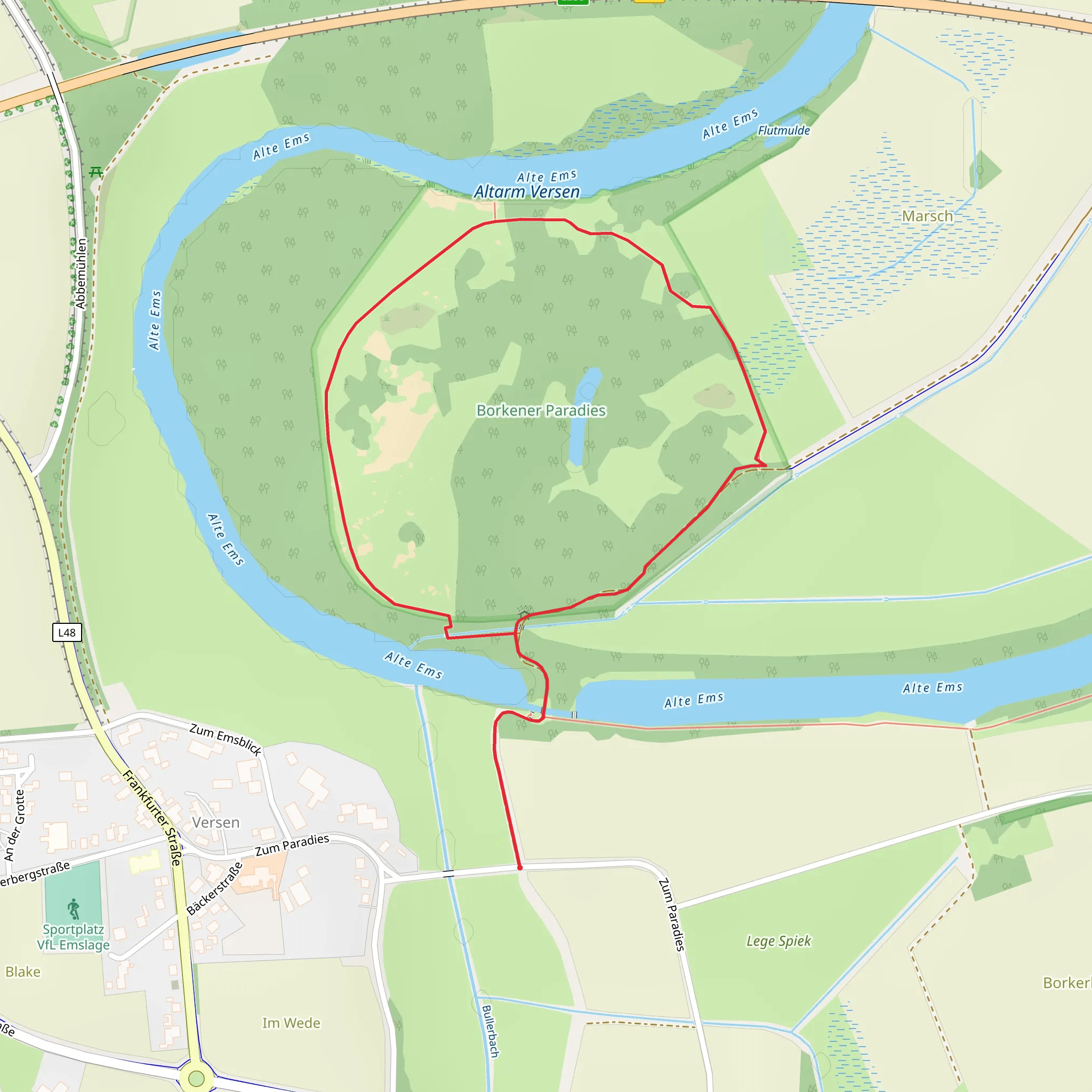 Borkener Paradies Loop via Hunenweg 9-10 mobile static map