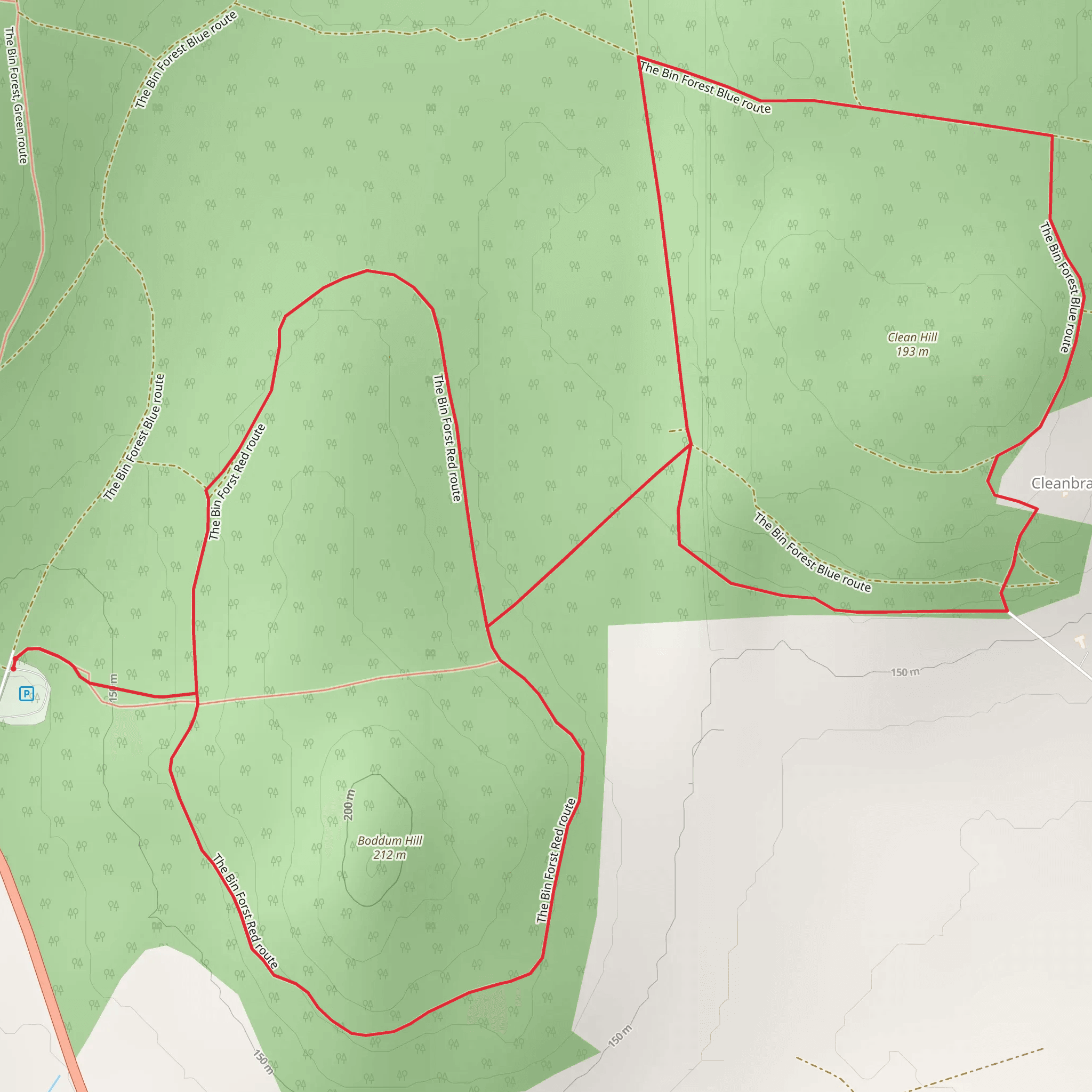 Queen Tree Trail - Huntly mobile static map