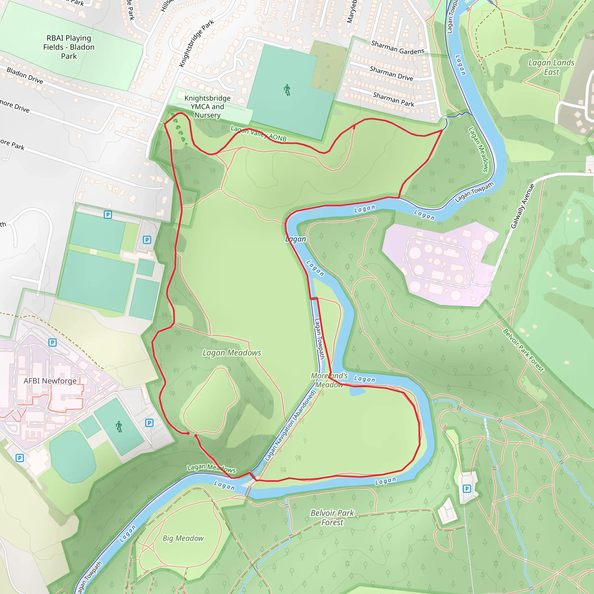Lagan Meadows mobile static map
