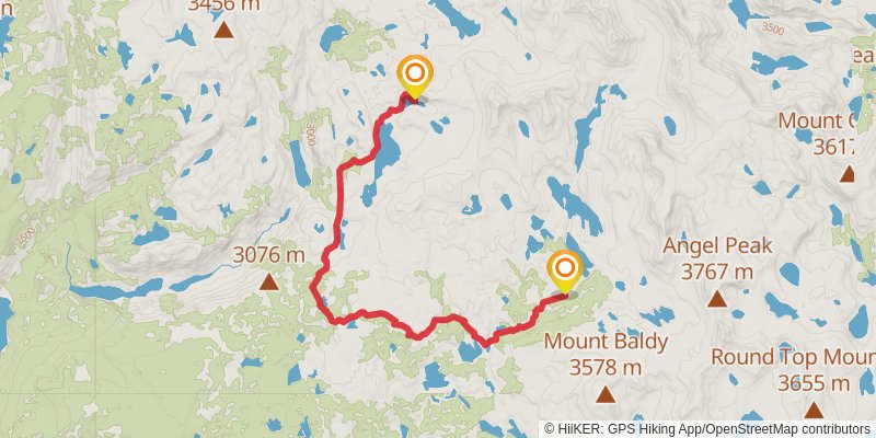 Wind River Highline Traverse alt 2 Map