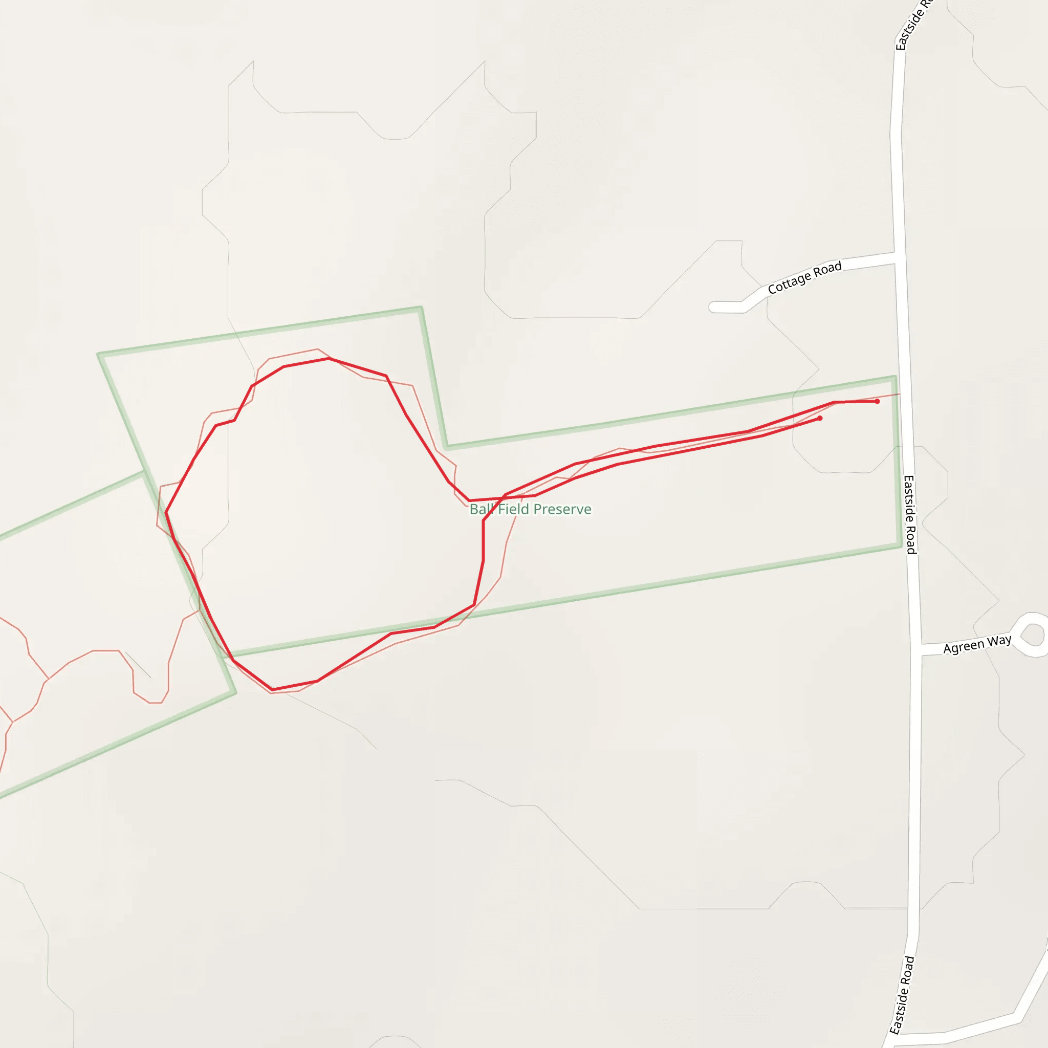 Looped Trail from Eastside Road mobile static map