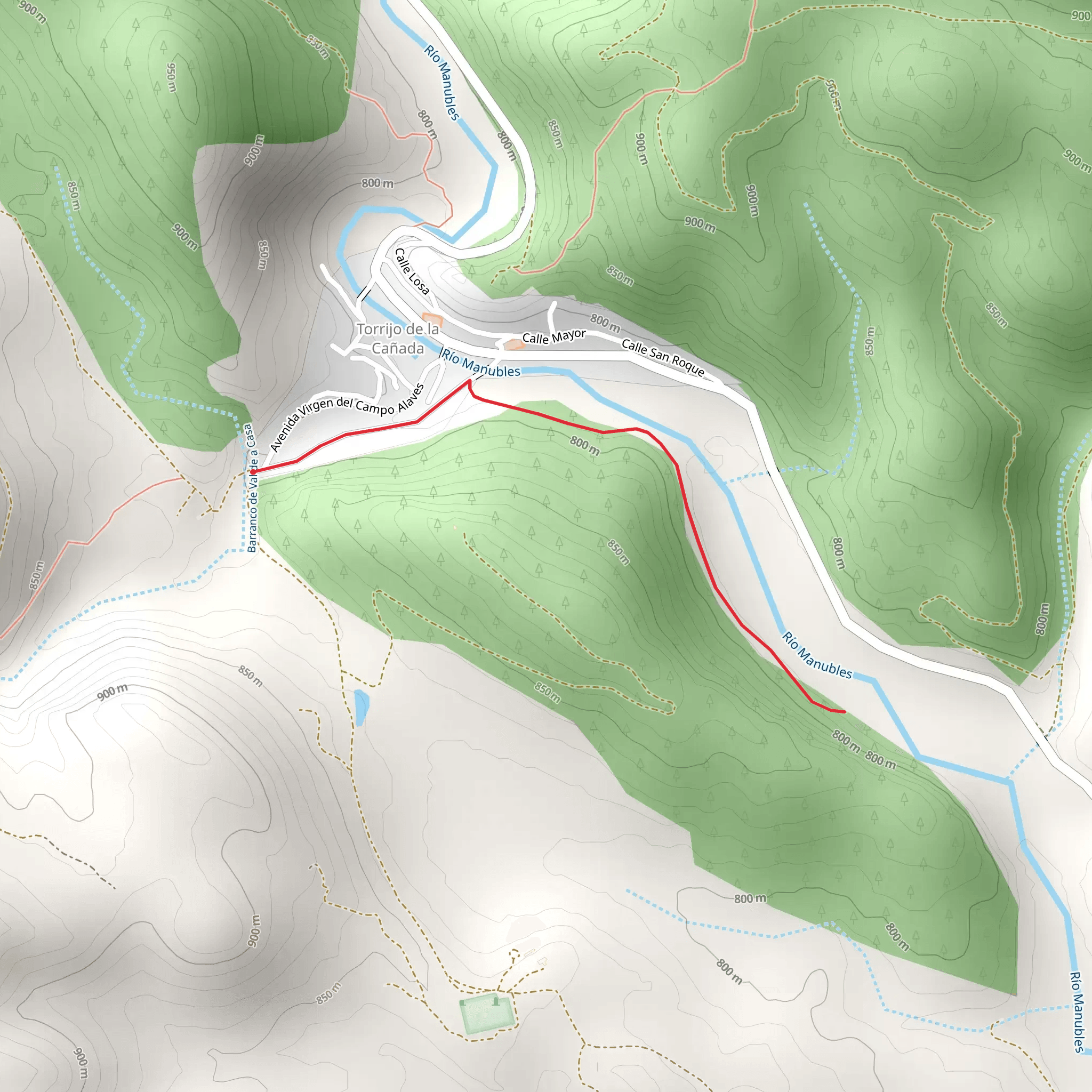 Torrijo de la Cañada - Manubles River SL Z 56 mobile static map