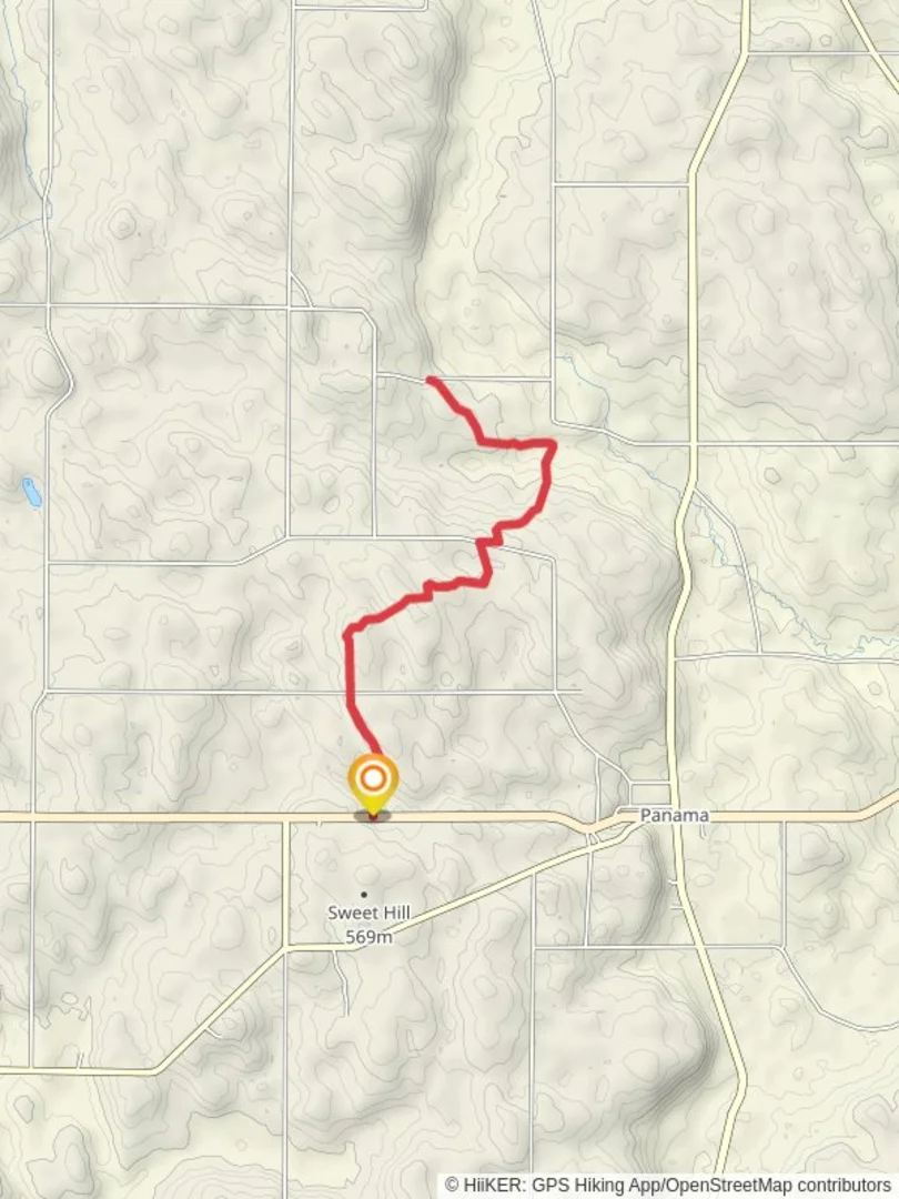 An image depicting the trail Little Brokenstraw Creek and Goose Creek and its surrounding area.